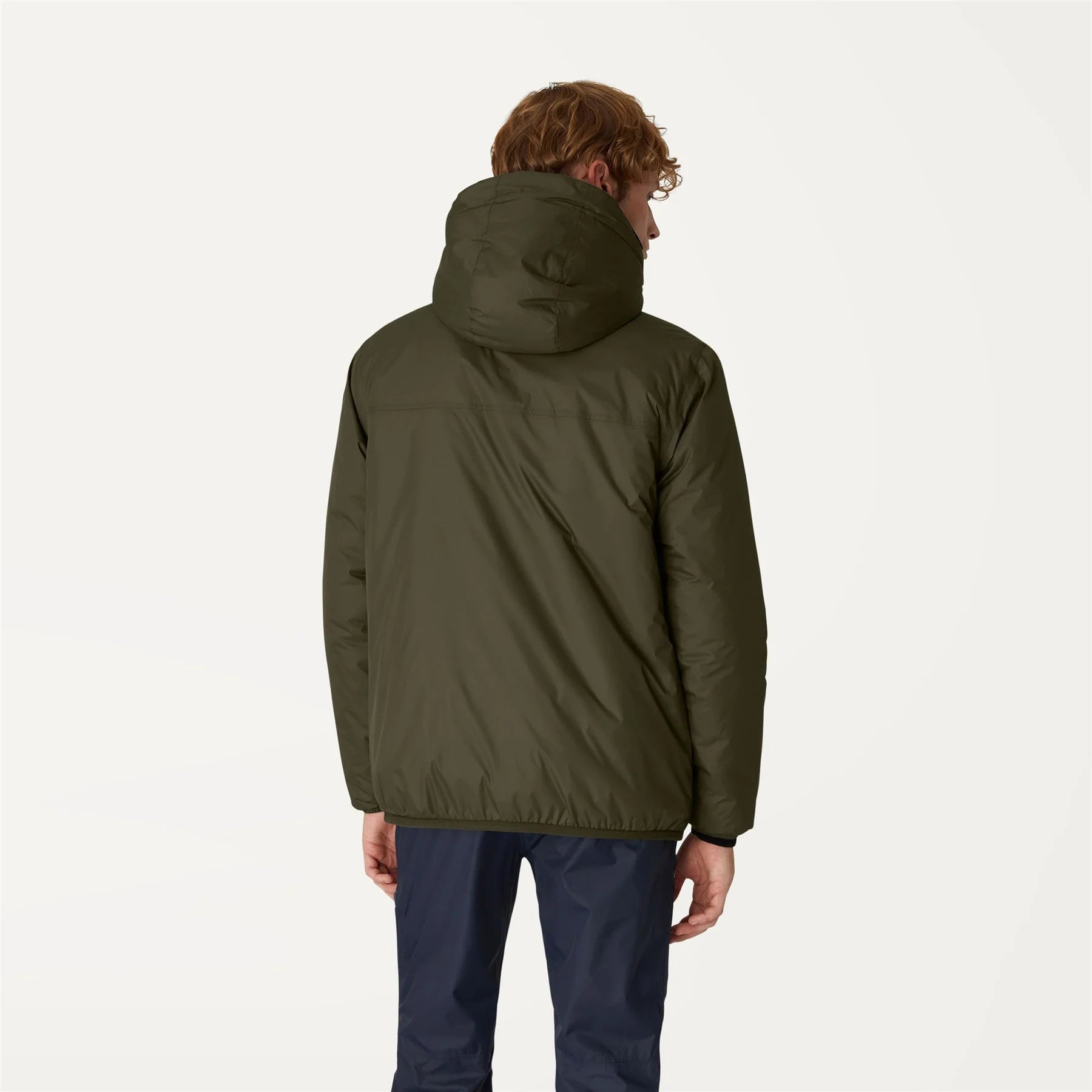 Le Vrai 3.0 Claude Orsetto Green Blackish - Veste courte unisexe doublée en Sherpa K-Way