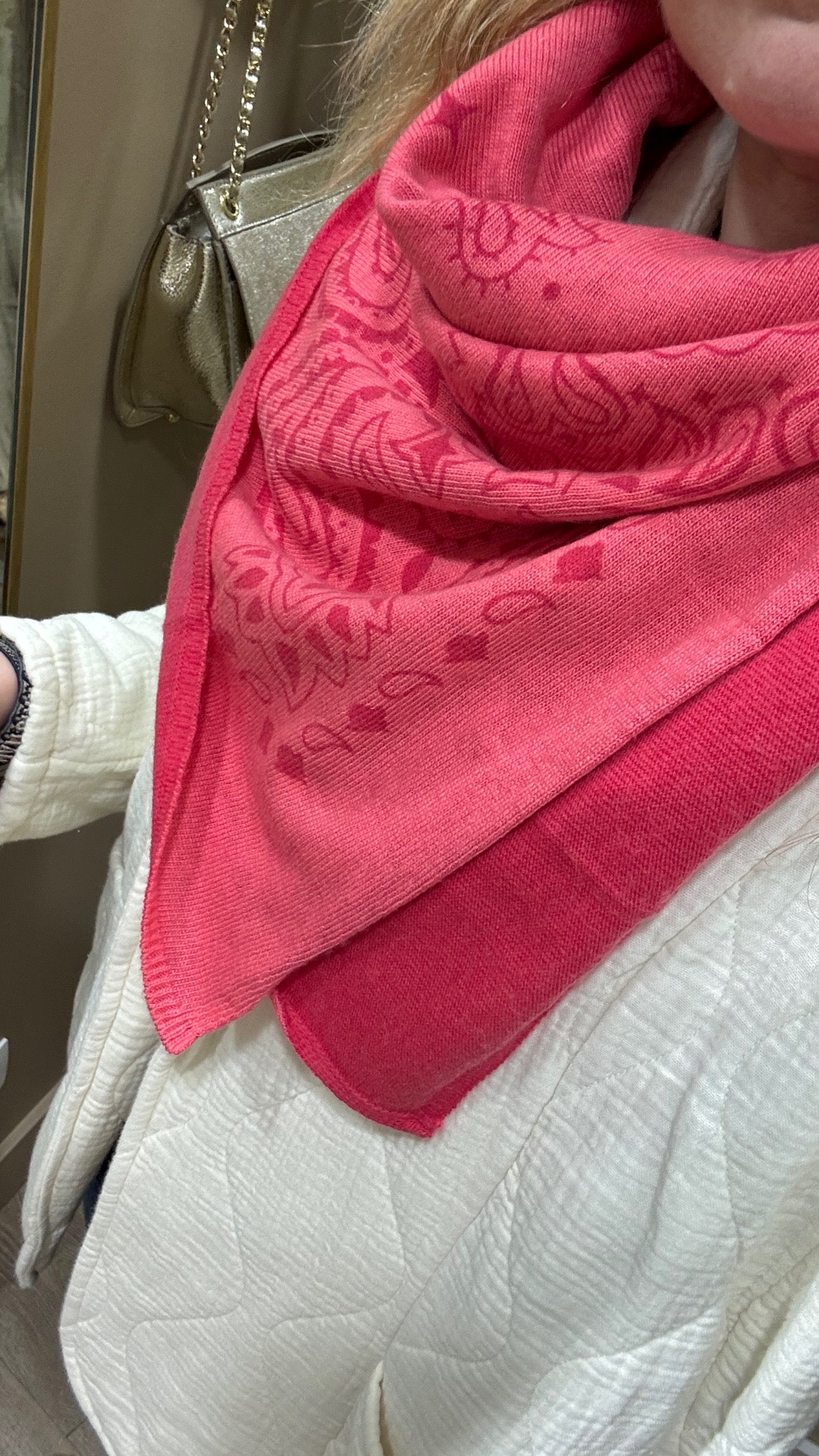 Écharpe Carré Pivoine en Coton Bio - Adoré Paris | Foulard Femme Élégant 100x100cm