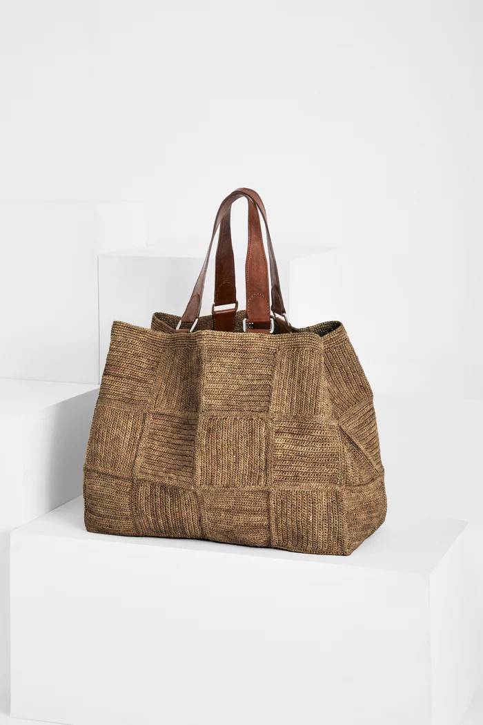Cabas Miray oversize raphia naturel - Grand cabas artisanal femme fait main Madagascar