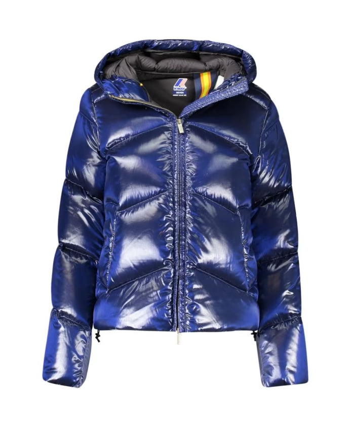K-Way Doudoune Femme Ninev Crystal Chintz Thermo Heavy – Bleu Marine, Imperméable, Hiver, Confortable, Tailles XS à XL – Urban Chic Boutiques