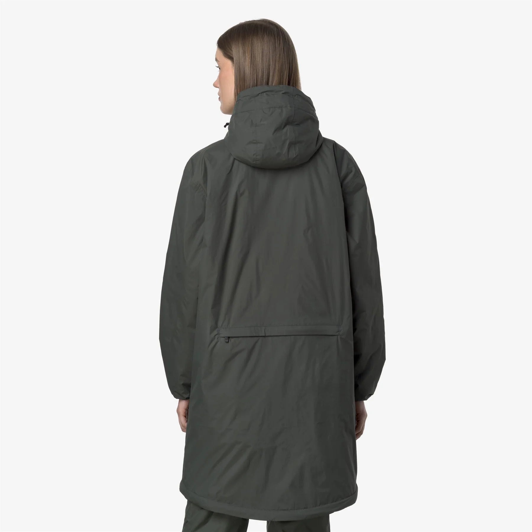 K-Way Le Vrai 3.0 Eiffel Warm Green Blackish - Parka longue unisexe isolée