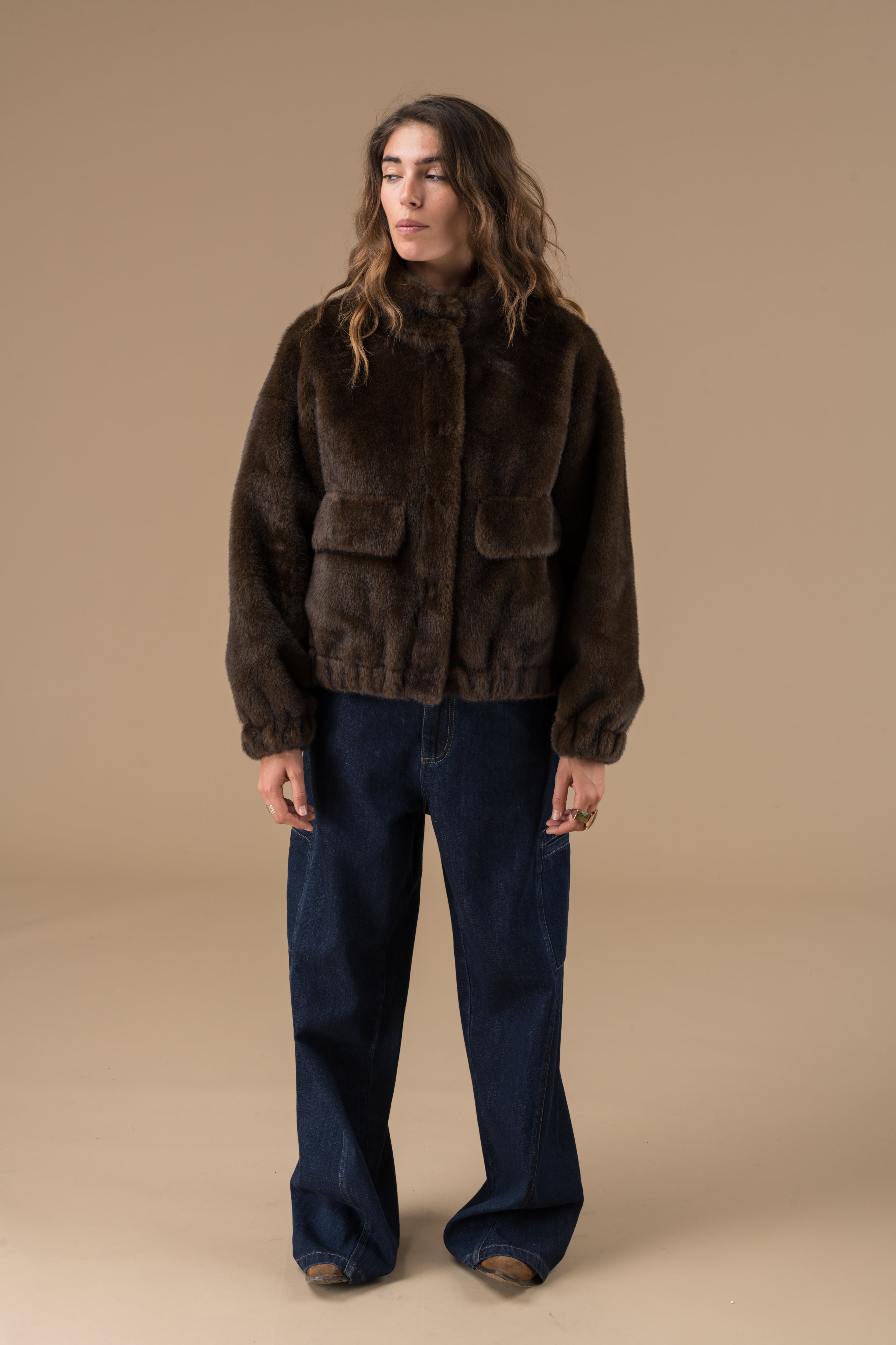 Fourrure Femme Marron Chocolat Milana | Veste Douce Adoré Paris – Parka Hiver Urbanchic