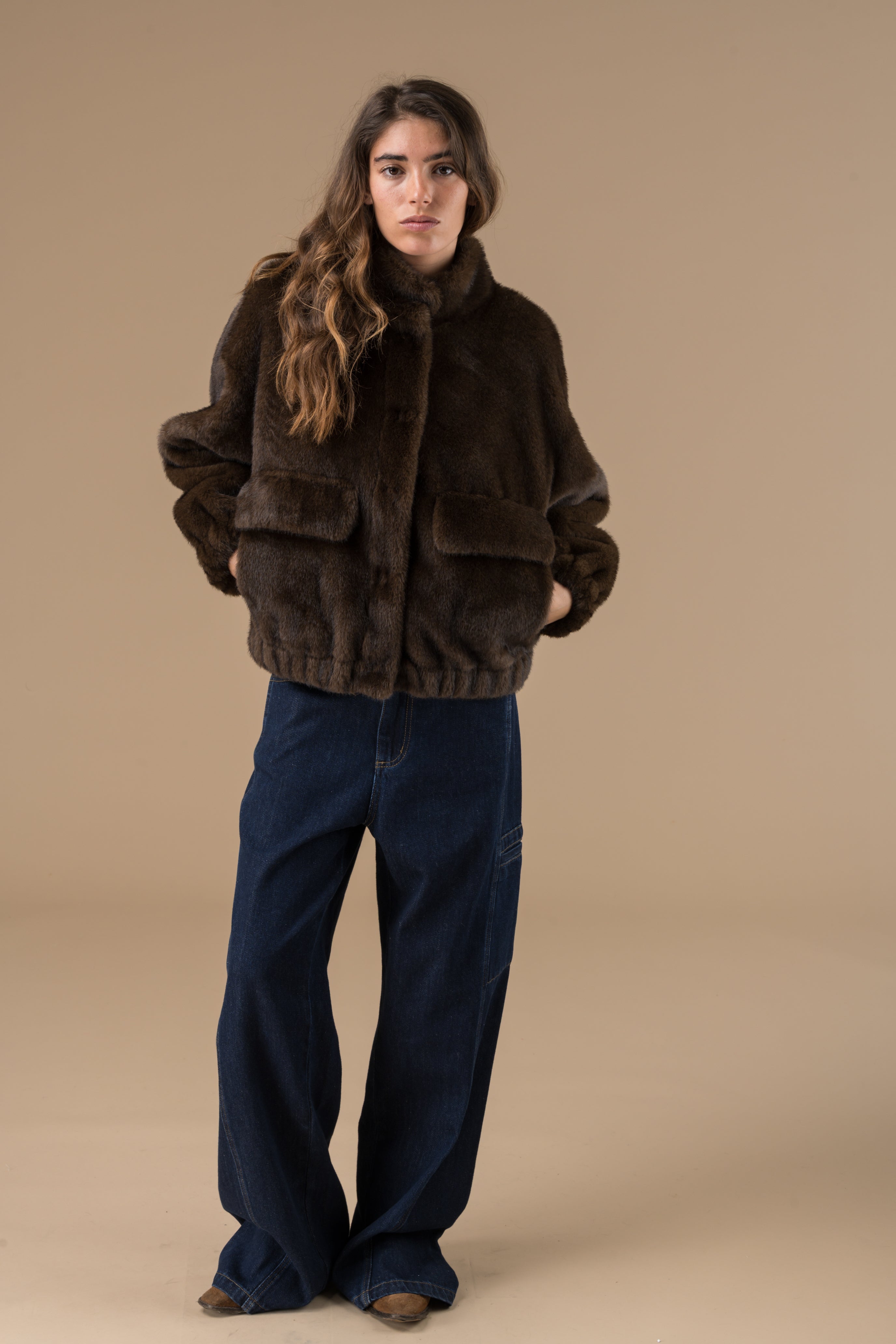 Fourrure Femme Marron Chocolat Milana | Veste Douce Adoré Paris – Parka Hiver Urbanchic