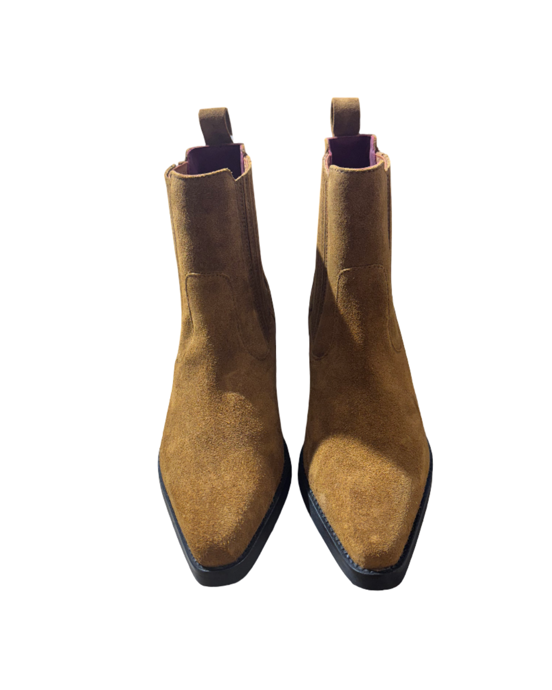Bottines femme suède camel Tommy Hilfiger – bottes cowboy confort, élastiques