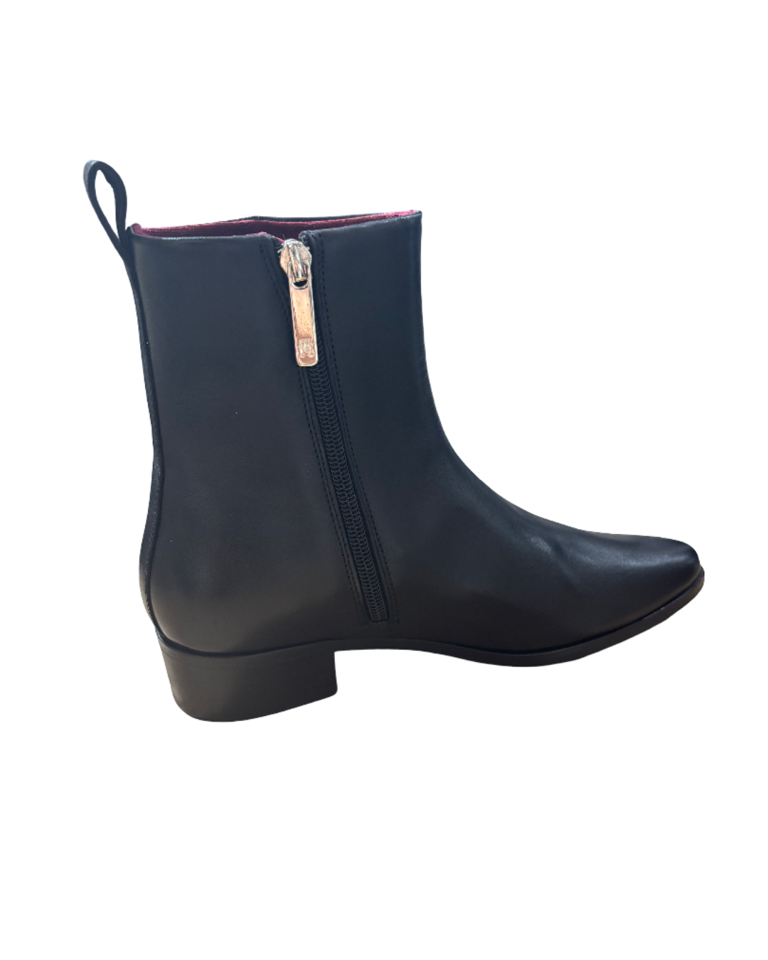 bottines tommy hilfiger low cowboy flat cuir