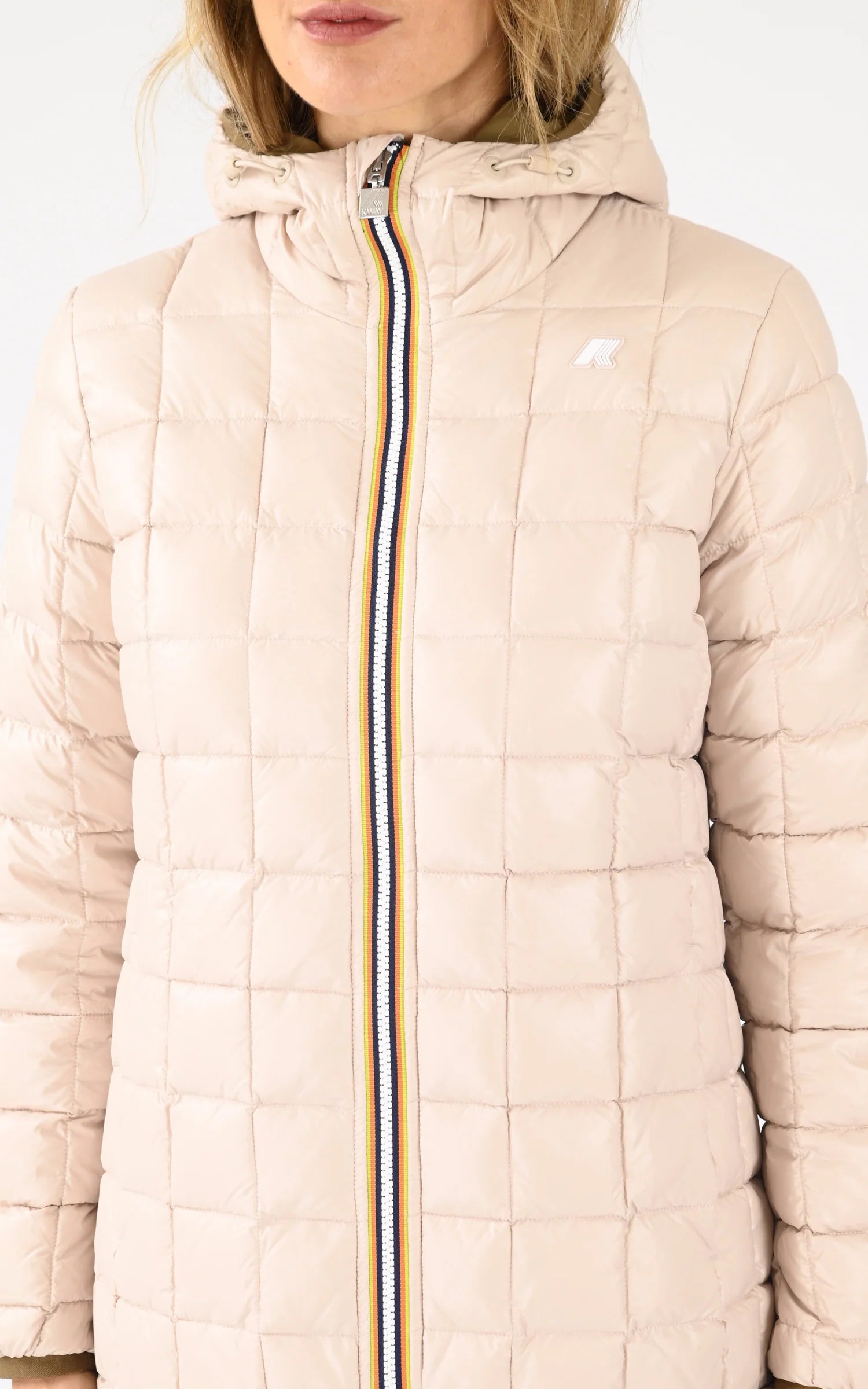K-Way Klassic GMU Femme Réversible Marron Rose – Veste Imperméable Élégante Hiver