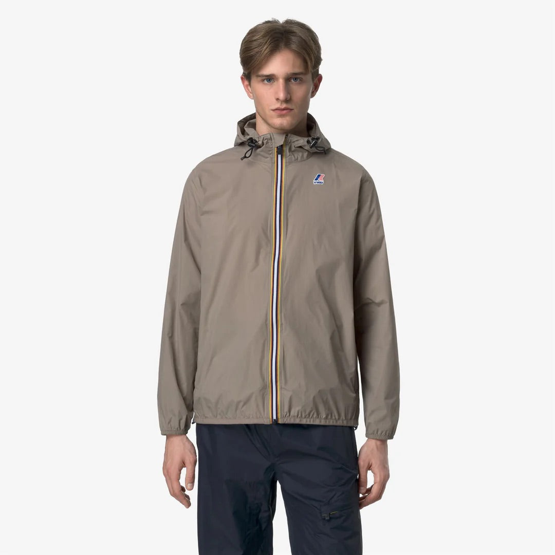 K-Way Le Vrai 3.0 Claude beige taupe - Blouson unisexe imperméable coupe-vent