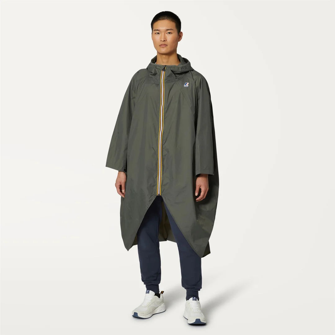K-Way Le Vrai 3.0 Rennes - Cape imperméable unisexe Green Blackish