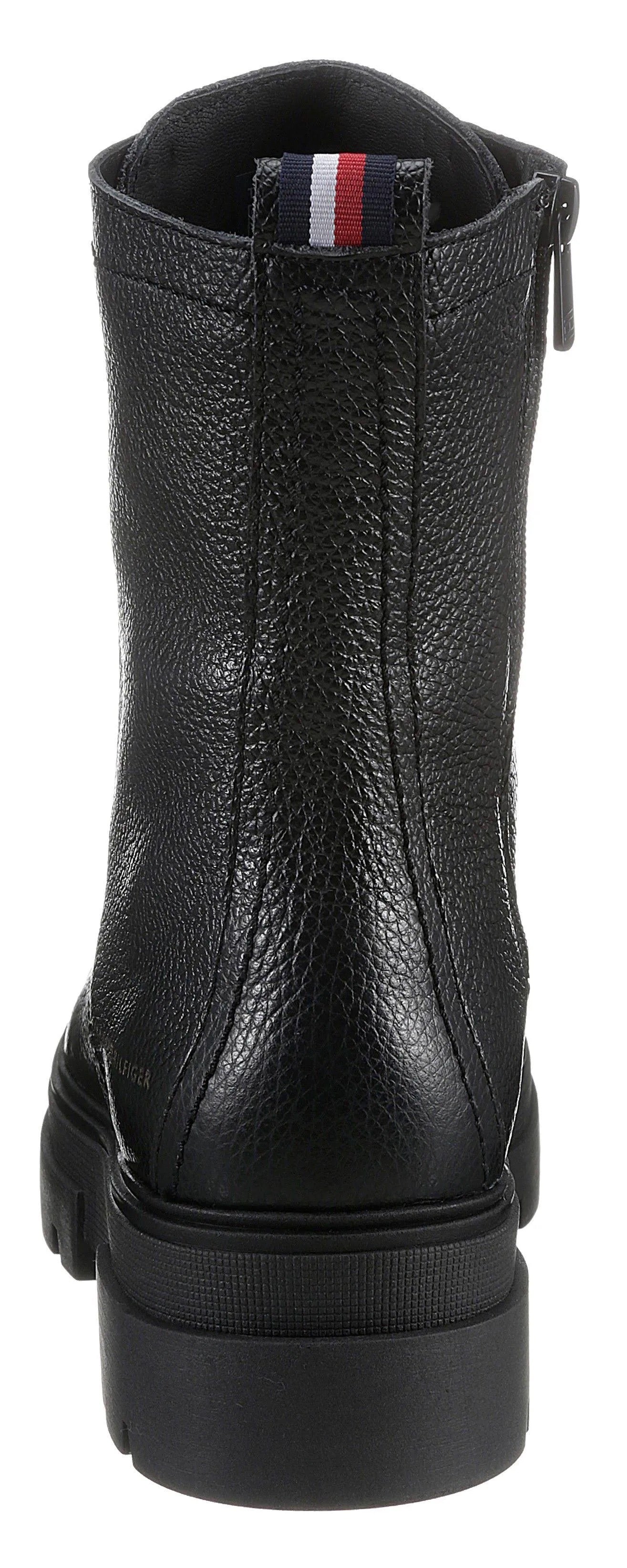 boot tommy hilfiger monochromatic lace up