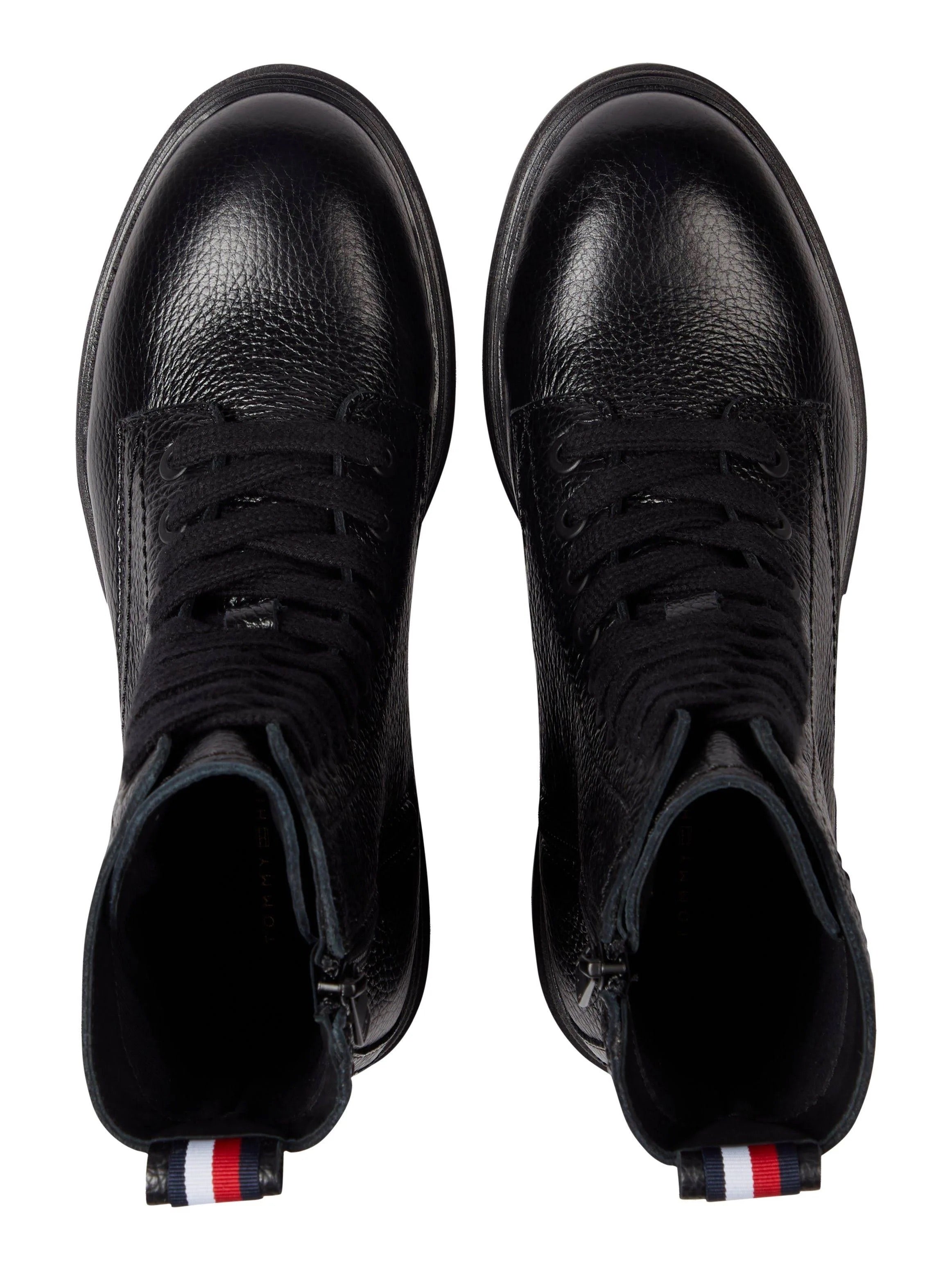 boot tommy hilfiger monochromatic lace up