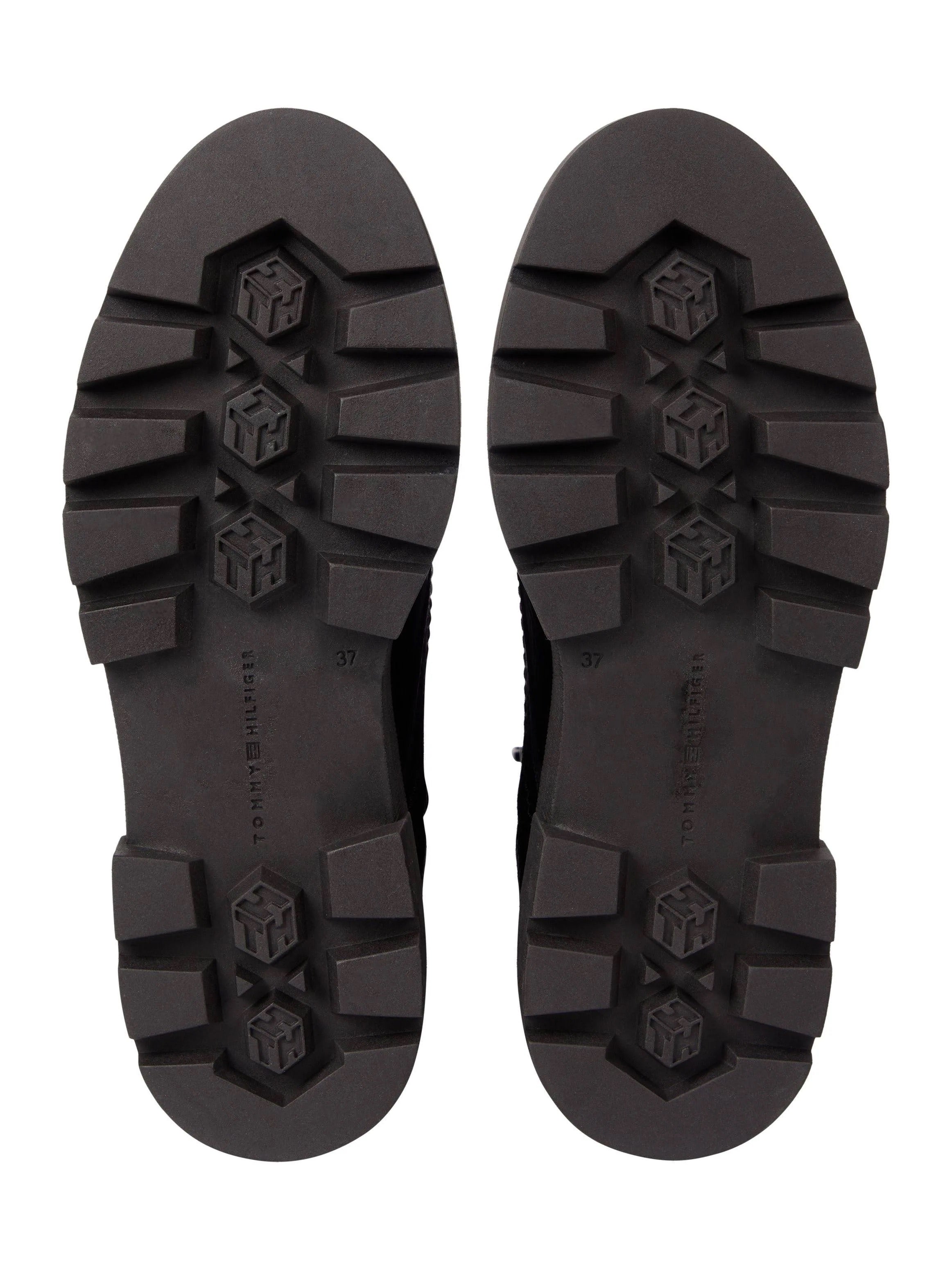 boot tommy hilfiger monochromatic lace up