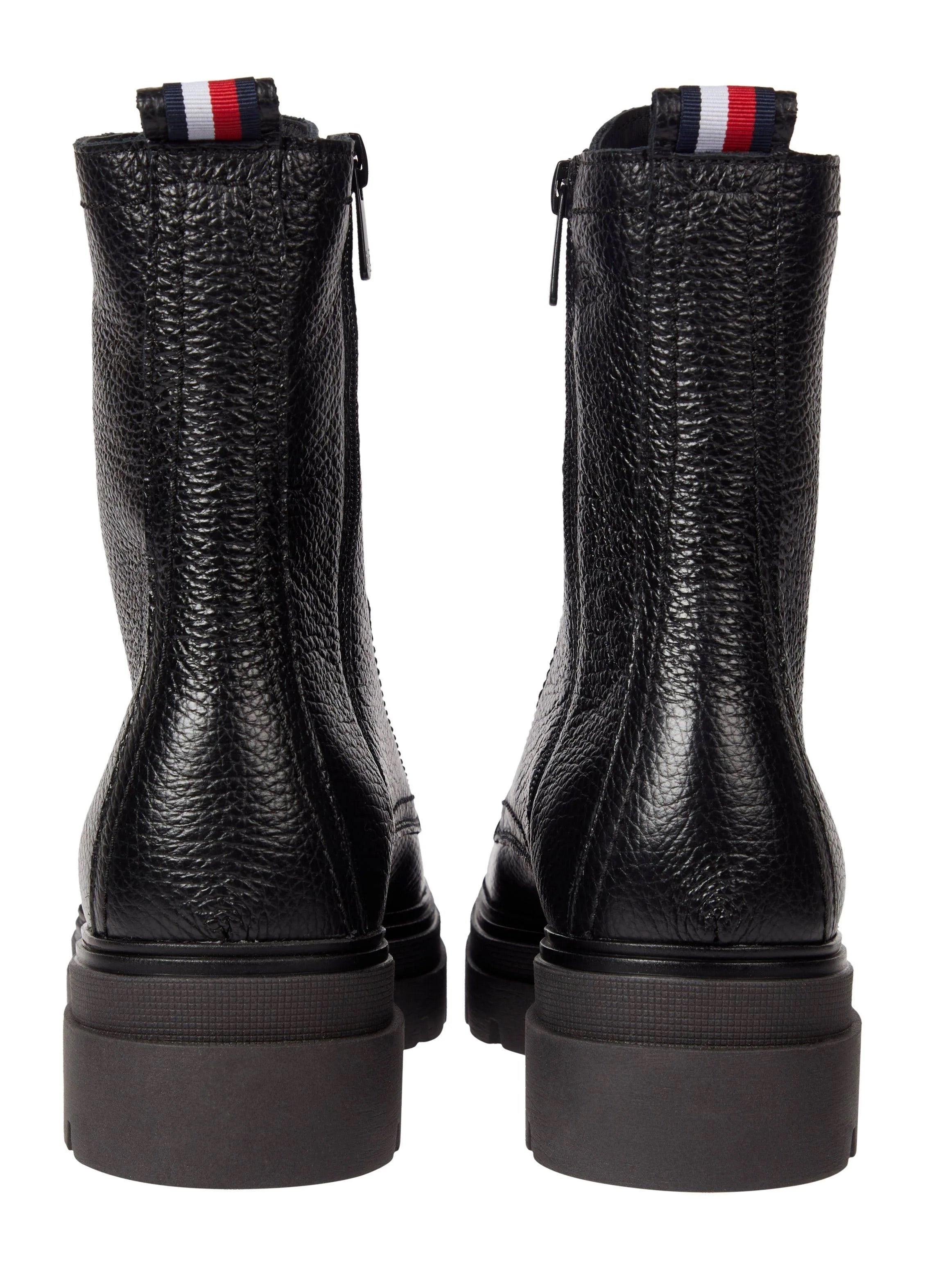 boot tommy hilfiger monochromatic lace up