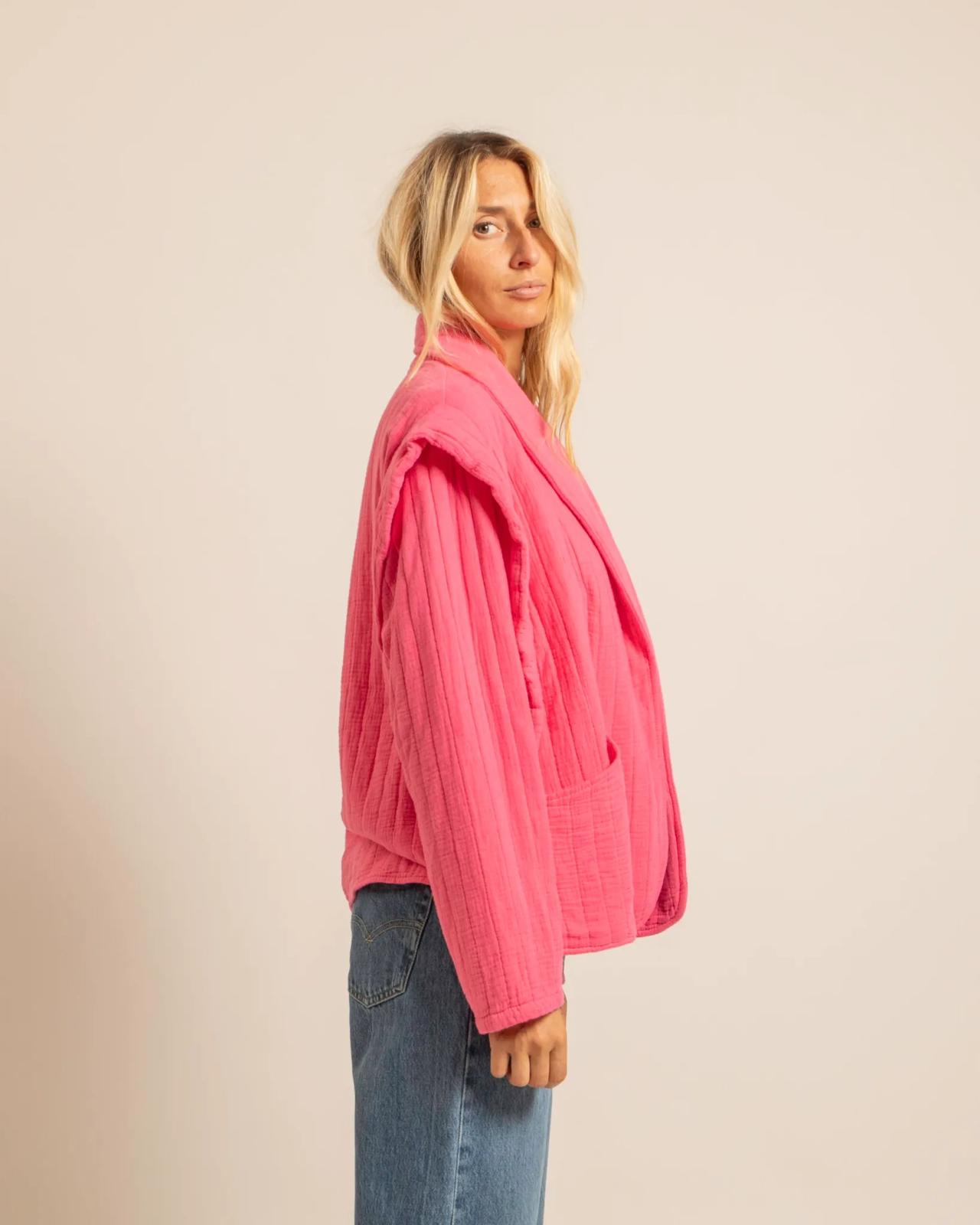Kimono San Francisco Rose - Kimono Aokyanos matelassé femme