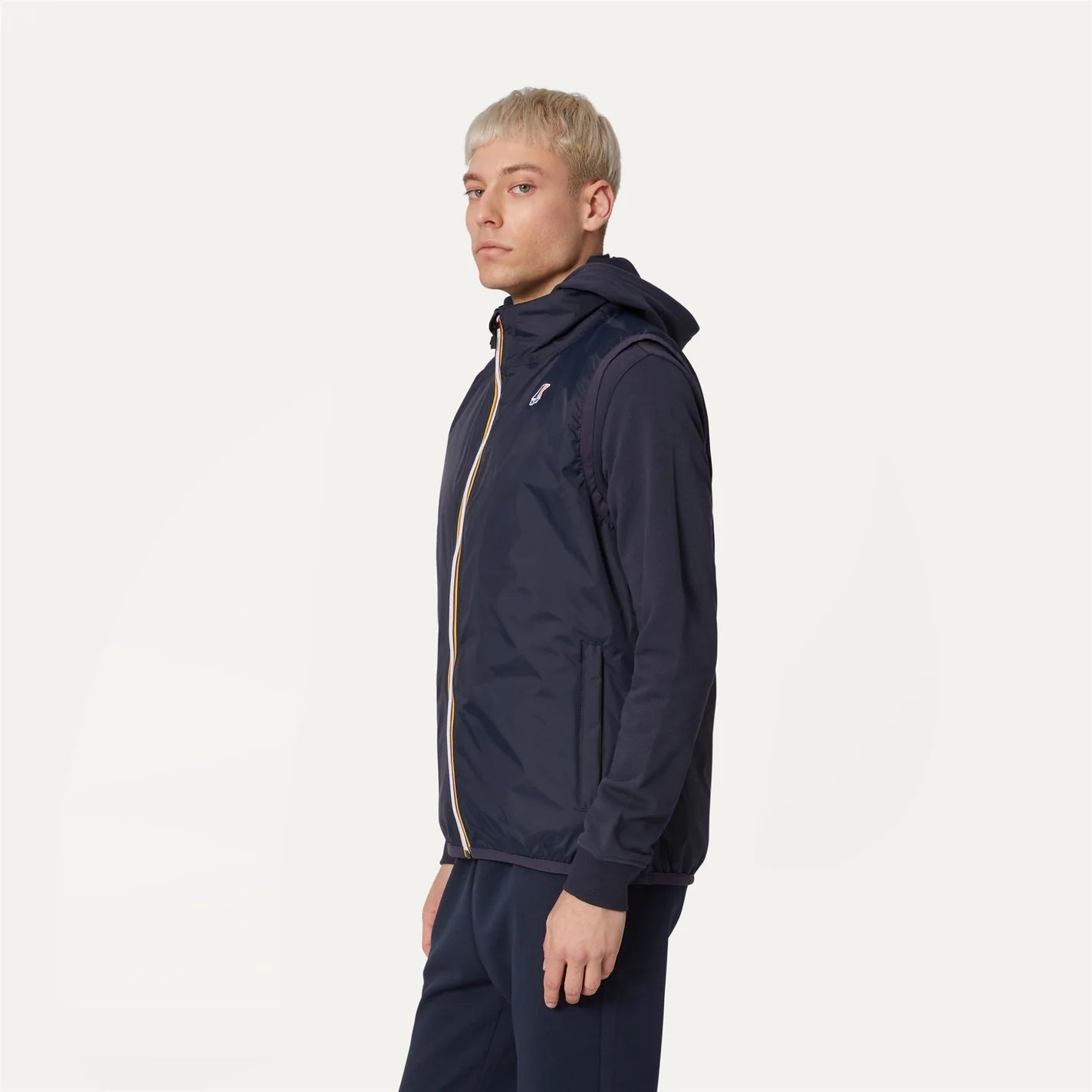 K-Way Doudoune Sans Manches Homme Le Vrai 3.0 Rouland Warm Bleu Marine – Gilet Imperméable, Coupe-Vent, Collection Automne