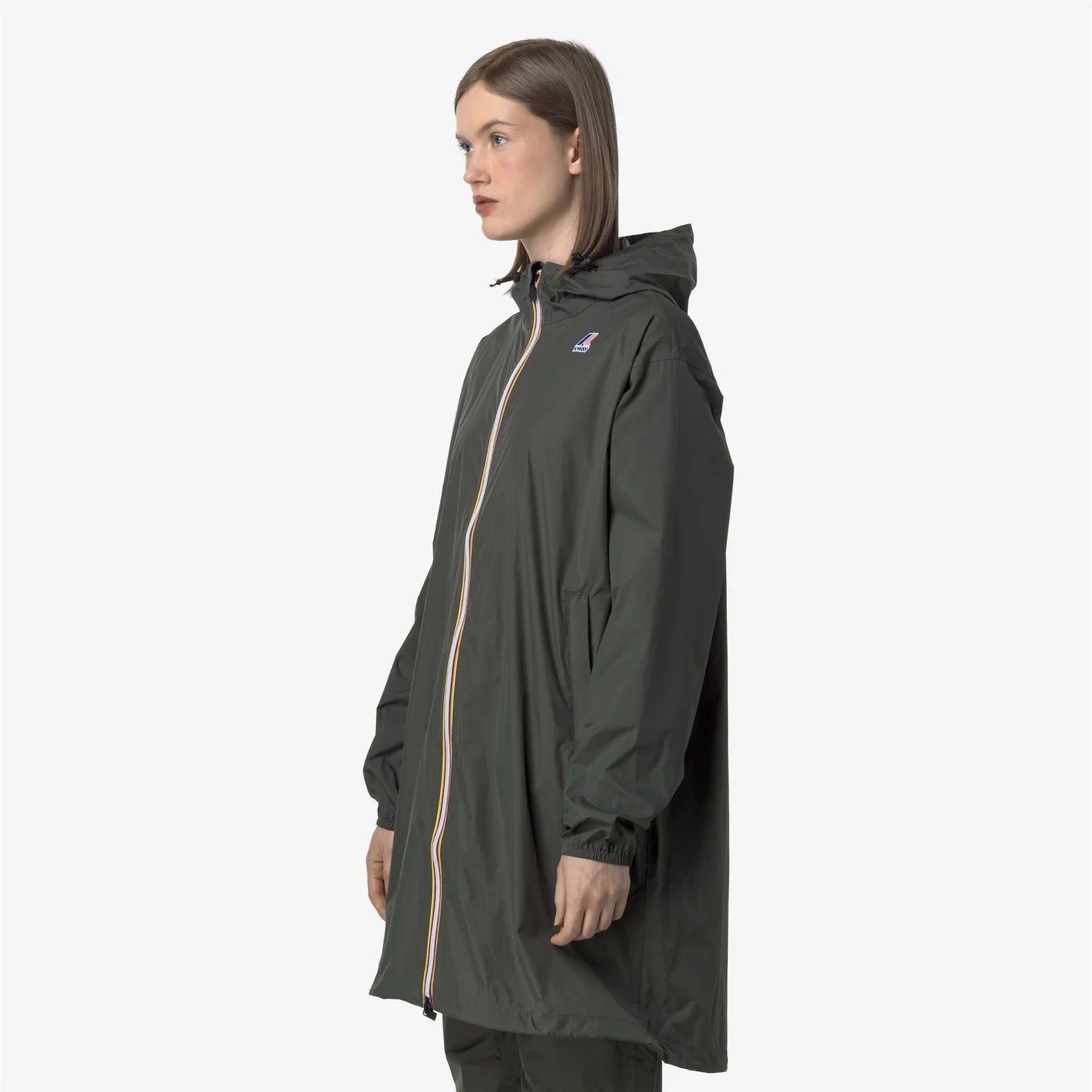 K-Way Le Vrai 4.0 Eiffel Green Blackish — Coupe-Vent Imperméable Mixte, Capuche, Nylon Ripstop, Packs Dans Sa Poche, Tailles XS à 3XL | Urban Chic