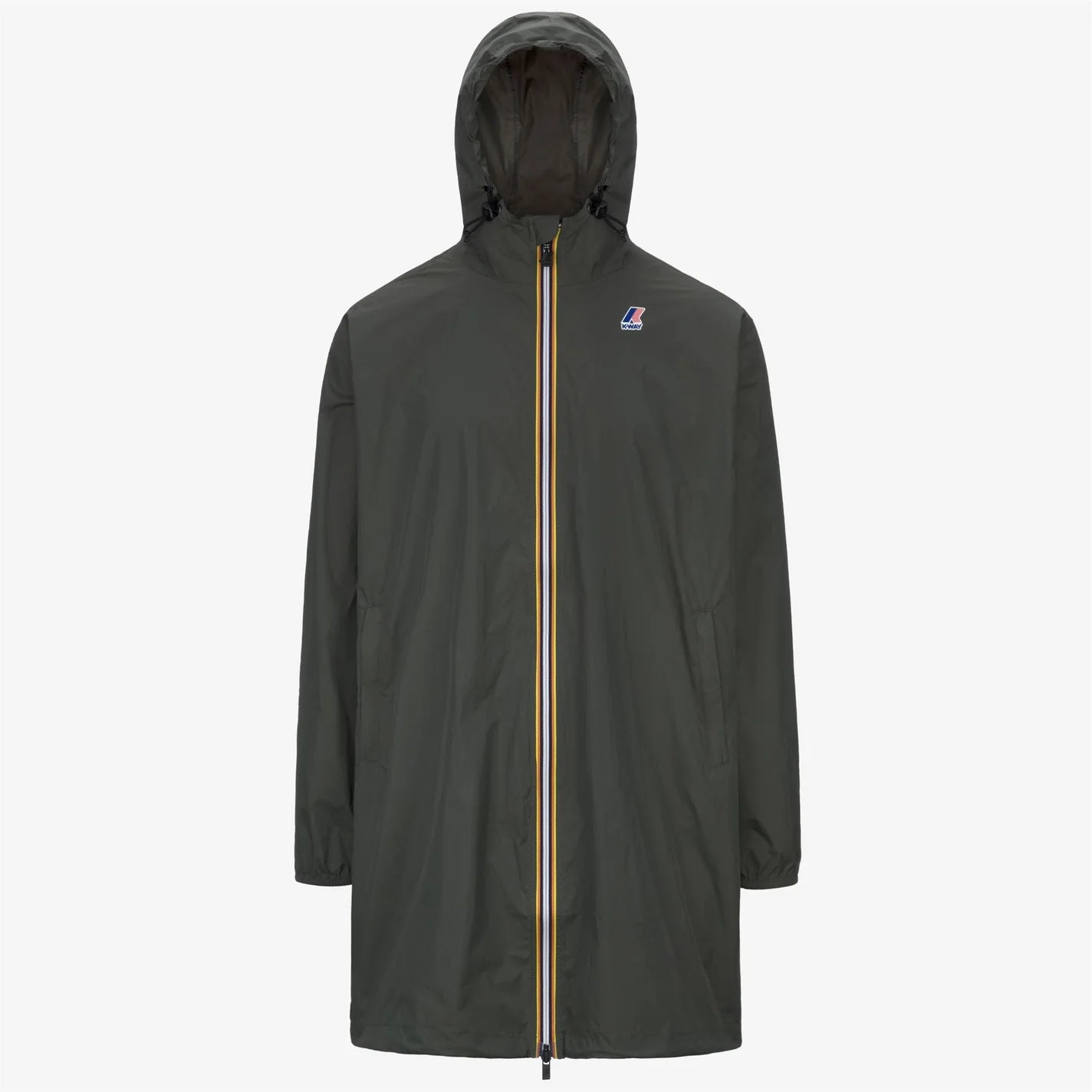 K-Way Le Vrai 4.0 Eiffel Green Blackish — Coupe-Vent Imperméable Mixte, Capuche, Nylon Ripstop, Packs Dans Sa Poche, Tailles XS à 3XL | Urban Chic