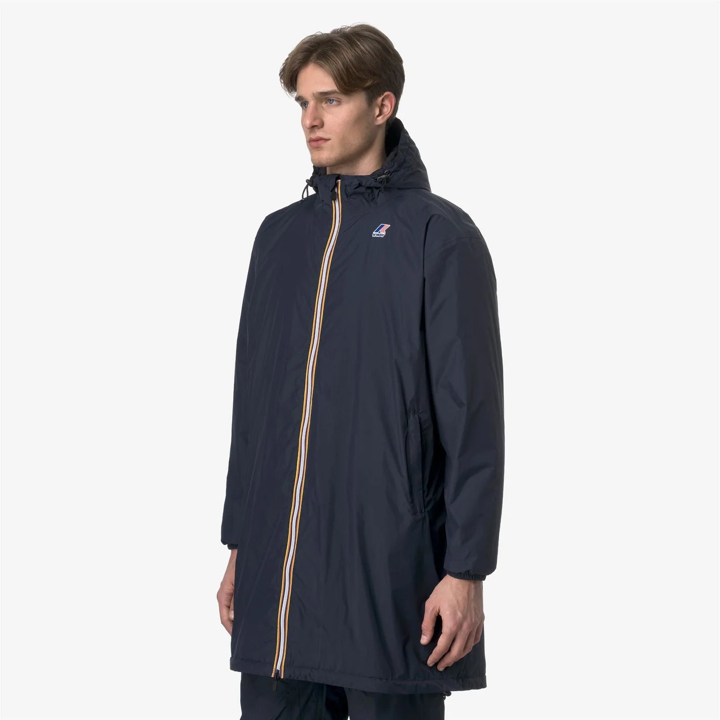 K-Way Le Vrai 4.0 Warm Eiffel Bleu Marine Mixte – Veste imperméable coupe-vent unisexe, Automne/Hiver