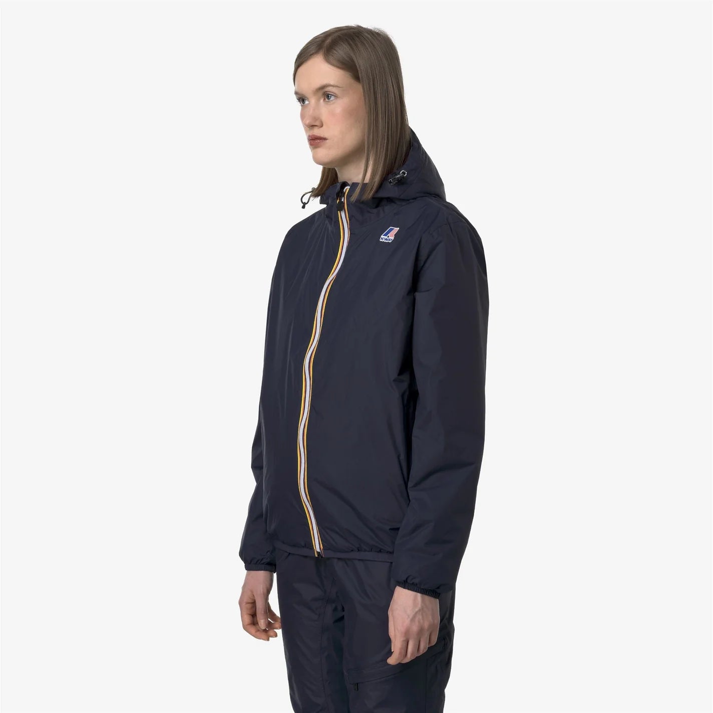 K-Way Le Vrai 4.0 Claude Mixte - Imperméable Warm bleu marine, Coupe-Vent Capuche, Hiver Automne, Tailles XS à 3XL