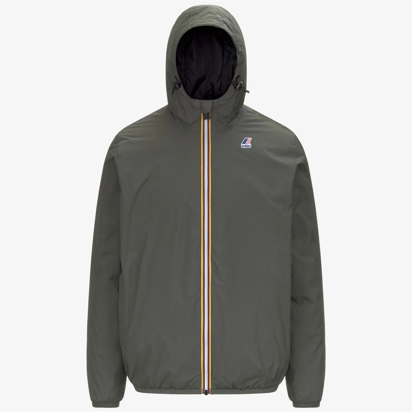 K-Way Le Vrai 4.0 Claude Mixte - Imperméable Warm Green Blackish, Coupe-Vent Capuche, Hiver Automne, Tailles XS à 3XL