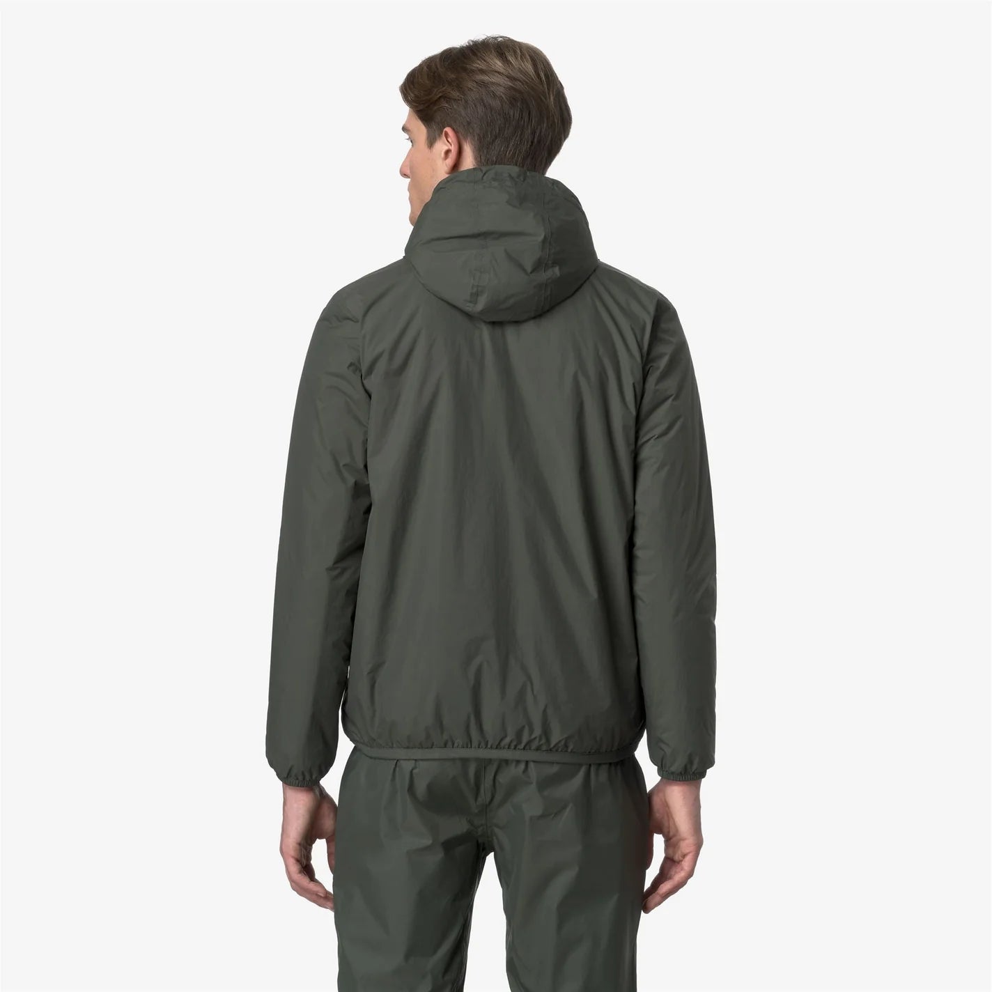 K-Way Le Vrai 4.0 Claude Mixte - Imperméable Warm Green Blackish, Coupe-Vent Capuche, Hiver Automne, Tailles XS à 3XL