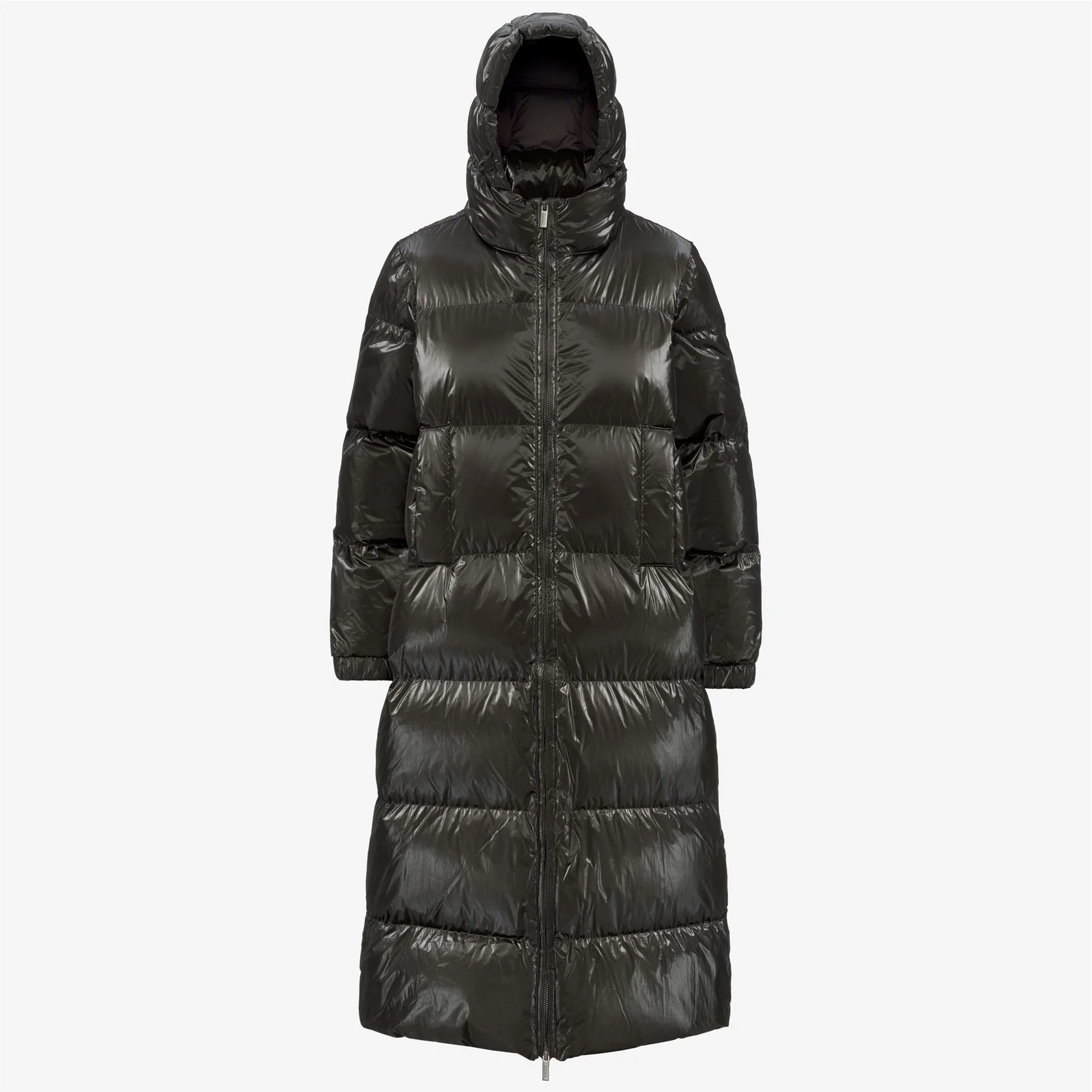 K-Way Doudoune Longue Femme Ruenne Thermo Pearly – Black Olive Combo | Imperméable, Chaud, Hiver, Durable