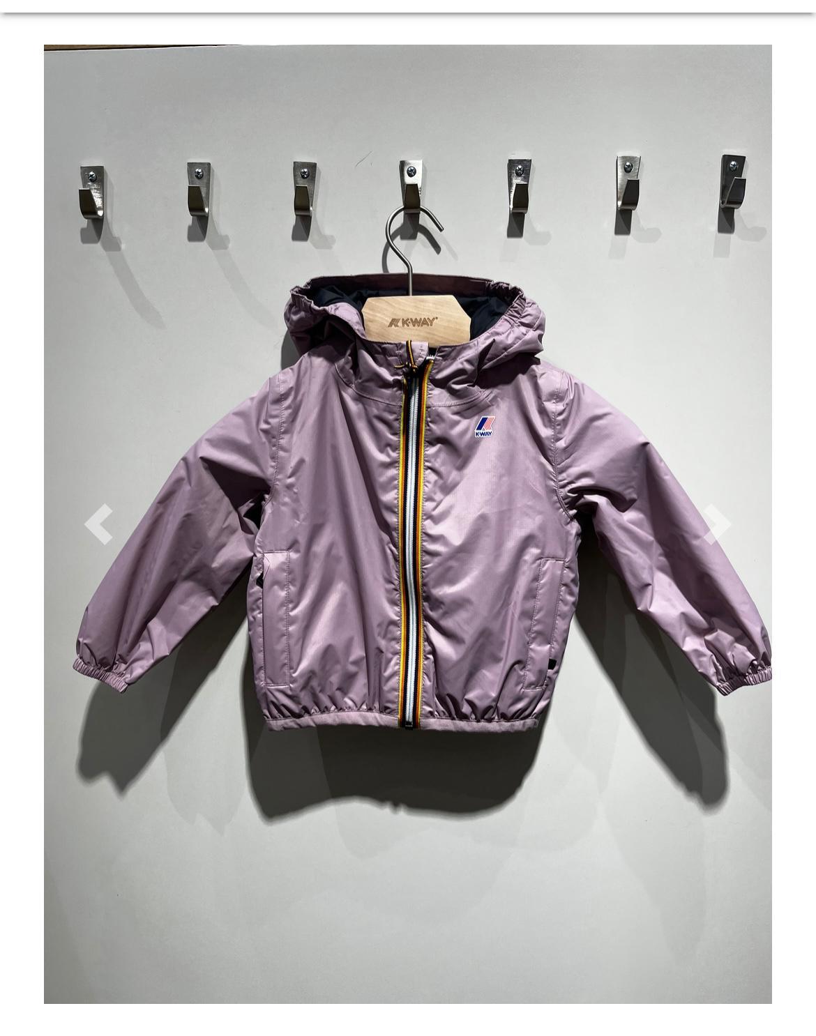 K-Way WARM Enfant Rose Pâle – Imperméable Coupe-Vent Fille et Garçon