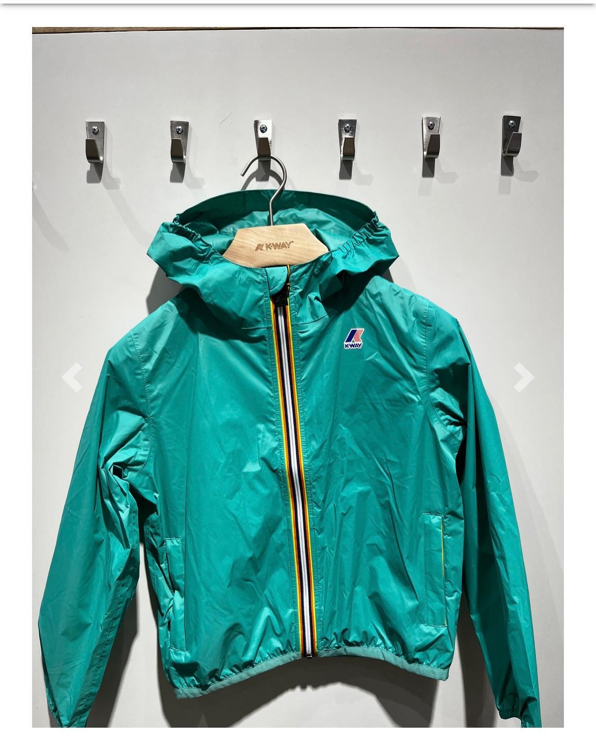 Veste Imperméable Enfant K-Way Claude Vert Menthe – Coupe-vent Garçon/Fille