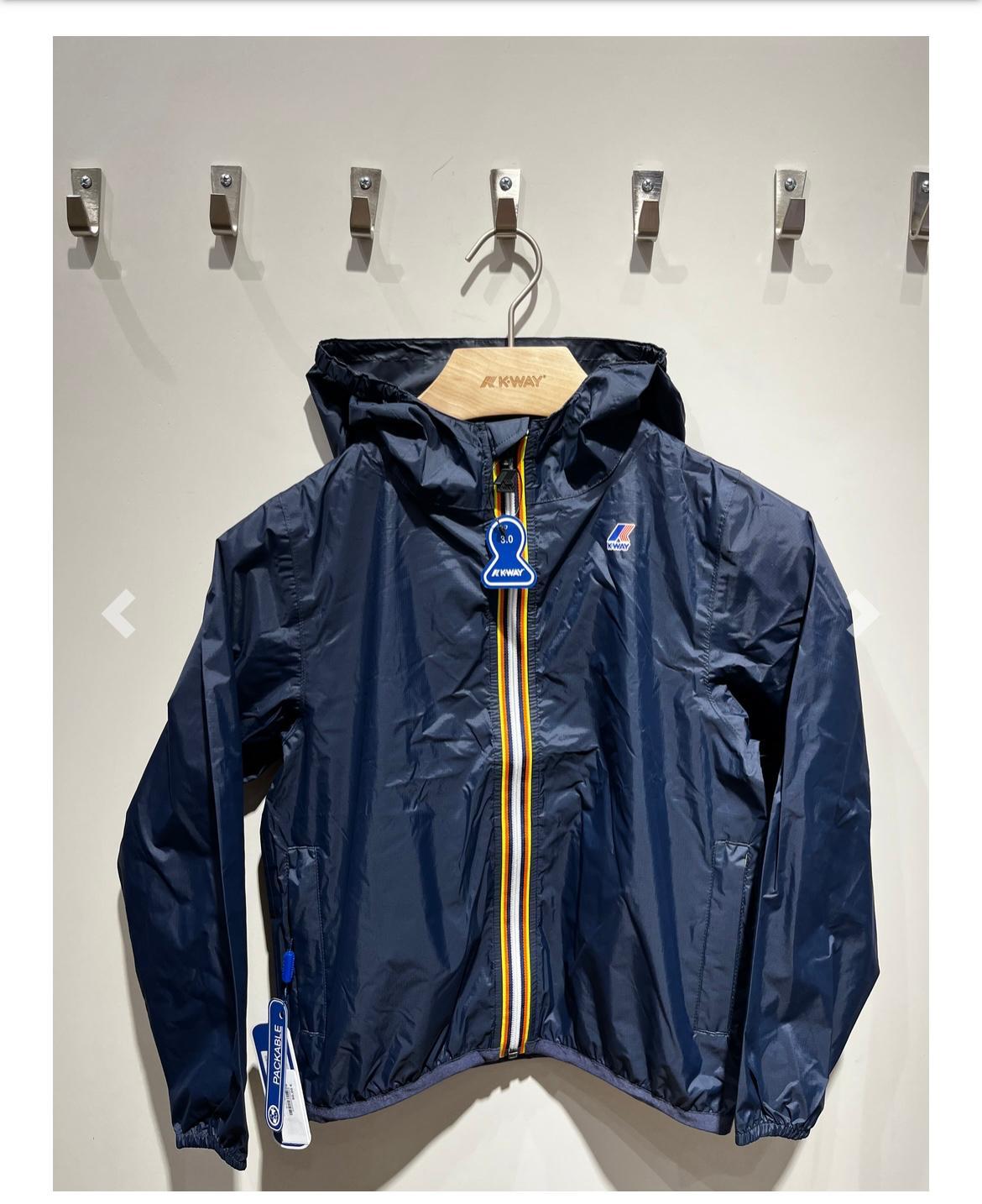 K-Way Claude Enfant Bleu Marine – Imperméable Coupe-Vent Légère