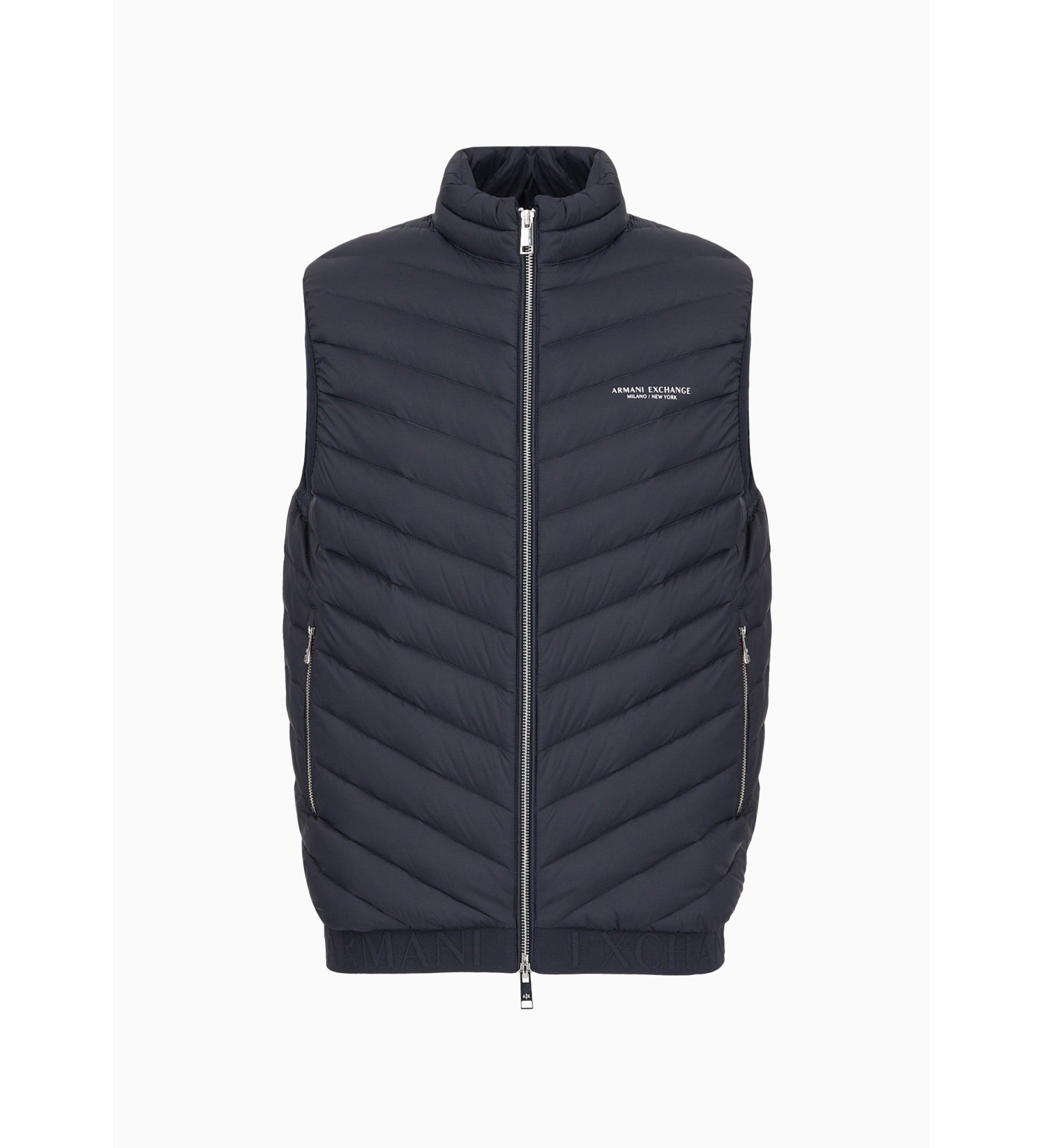 Doudoune sans Manches Homme Bleu Marine – Armani Exchange | Gilet Paquetable mi-saison