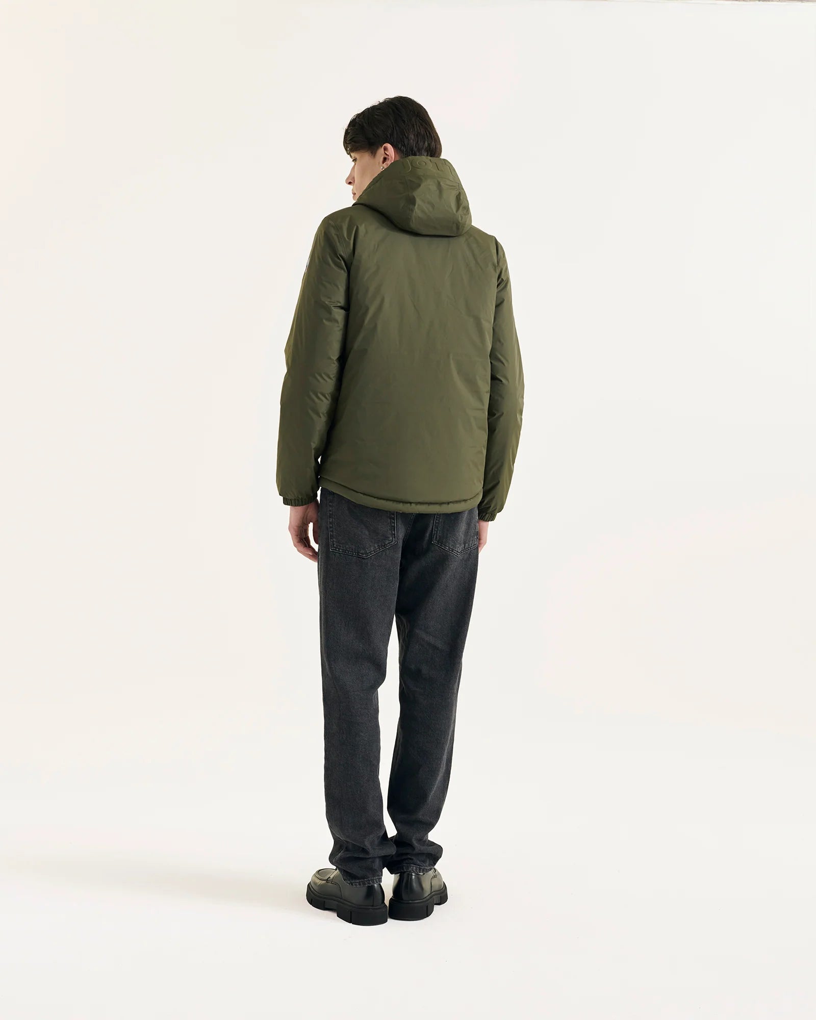 Jott Doudoune Bergen Réversible Homme Vert Army et beige – Manteau Légère, Imperméable & Tendance | Urban Chic Boutiques