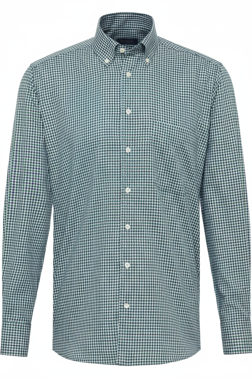 Chemise Homme Tommy Hilfiger – Carreaux Vert & Bleu – Coton Premium – Style Urbain Élégant