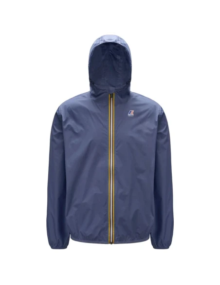 K-Way Le Vrai Claude 3.0 Mixte – Veste Imperméable Coupe-Vent Blue Jeans Unisexe, Mi-saison, Capuche, Paquetable