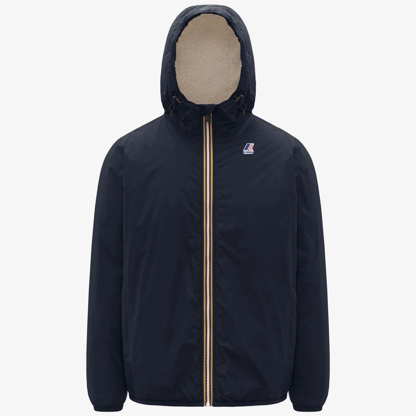 K-Way Le Vrai 4.0 Claude Orsetto Bleu Marine – Veste Imperméable Mixte, Chaude et Déperlante pour Homme et Femme
