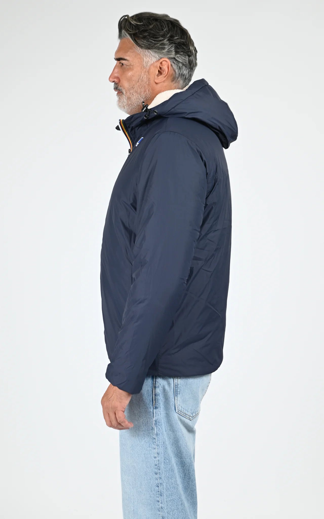 K-Way Le Vrai 4.0 Claude Orsetto Bleu Marine – Veste Imperméable Mixte, Chaude et Déperlante pour Homme et Femme