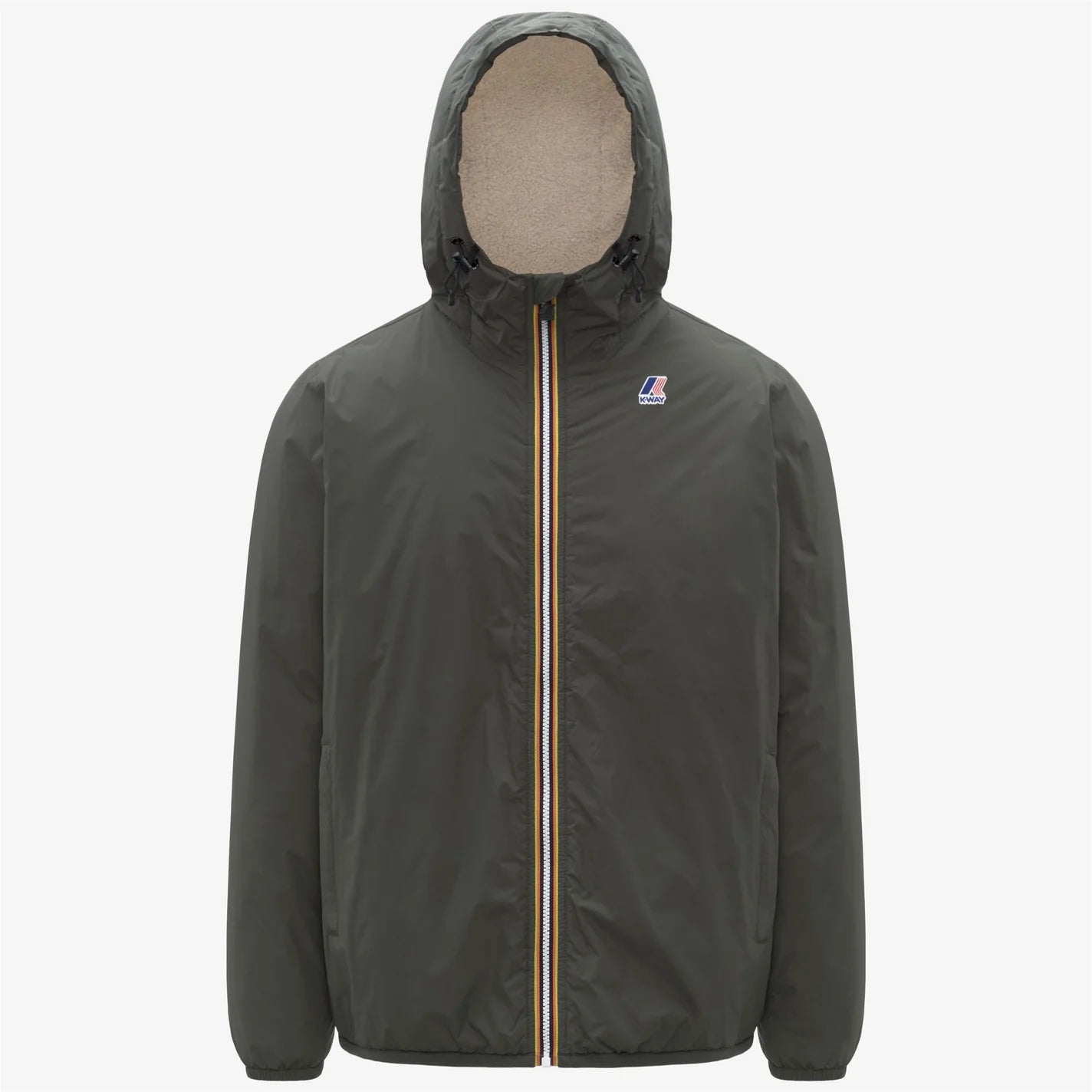 K-Way Le Vrai 4.0 Claude Orsetto Green Blackish – Veste Mixte Imperméable, Coupe-Vent, Hiver