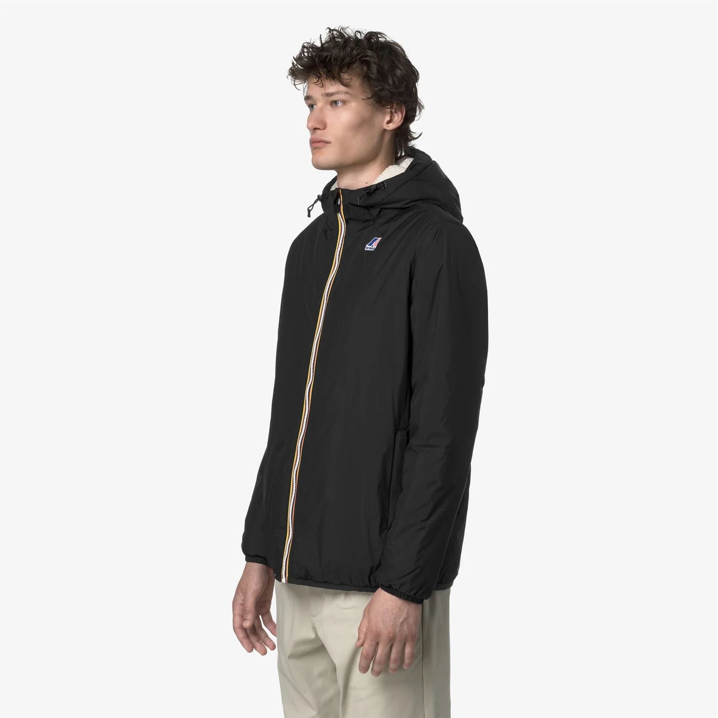 K-Way Le Vrai 4.0 Claude Orsetto Noir – Veste Mixte Imperméable & Coupe-Vent, Homme/Femme – Chaude, Capuche