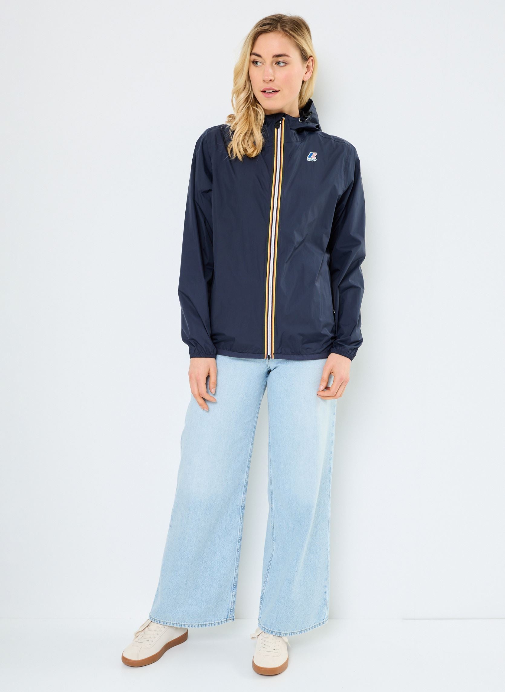 K-Way Le Vrai 3.0 Claude Warm Bleu Marine – Veste Mixte Imperméable et Coupe-Vent