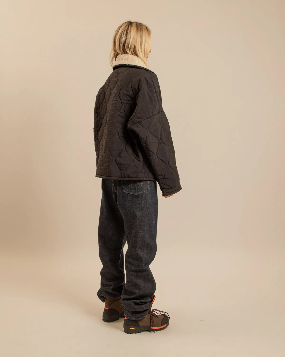 Veste Colombus Femme Noir Sherpa – Blouson Hiver Aokyanos Chaud et Confortable