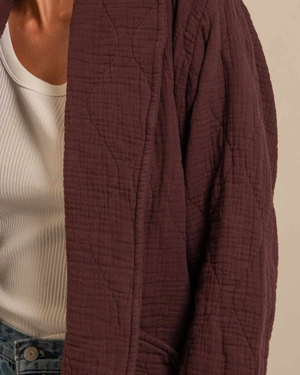 Veste Cuba Femme Bordeaux en Gaz de Coton Isotherme – Marque Aokyanos, Élégante et Légère | Urban Chic Boutiques
