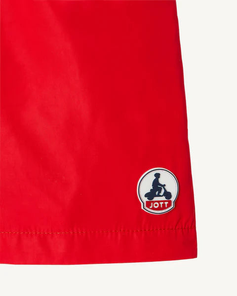 Short de bain Cassis rouge - Short de bain enfant mixte