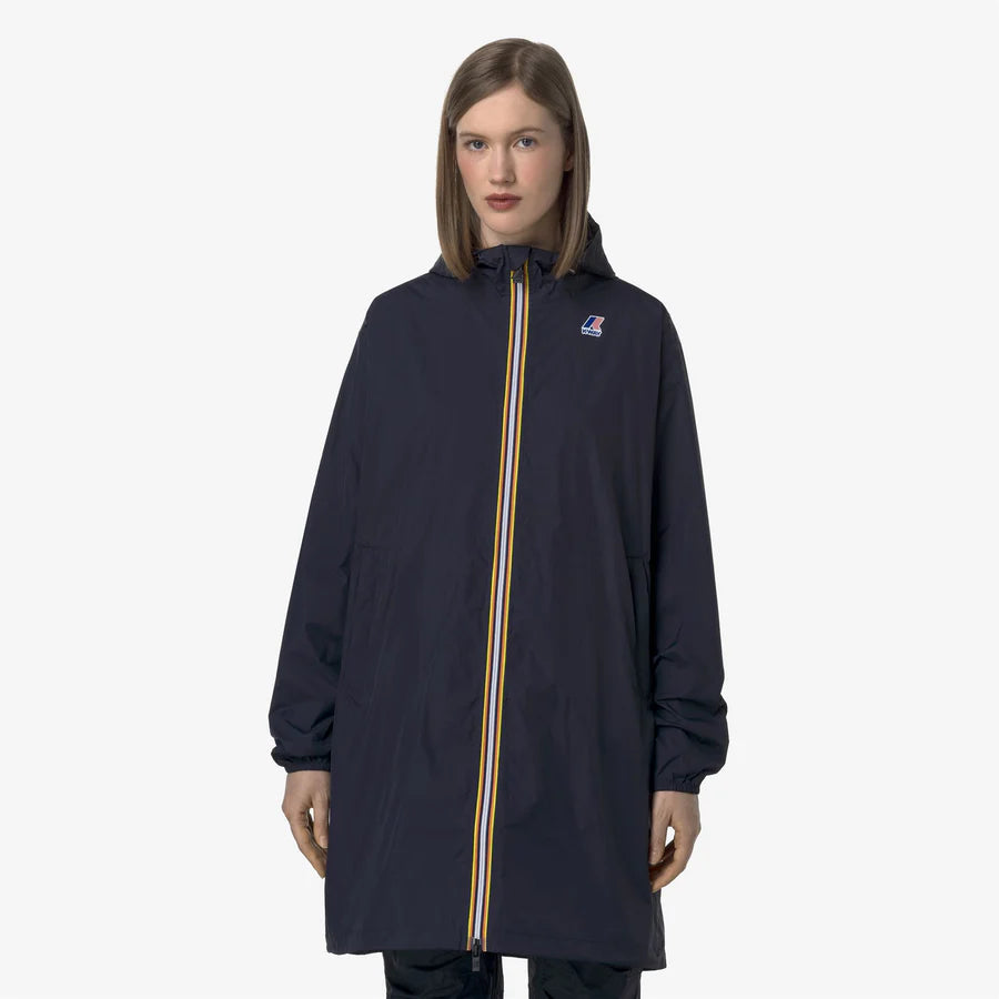 K-Way Le Vrai 3.0 Eiffel Blue Depth - Veste longue unisexe paquetable