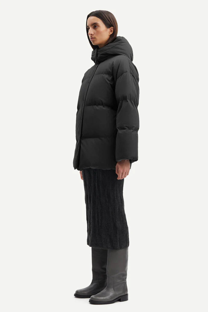 Doudoune Femme Samsoe Samsoe Hana Drawstring Noir - Parka Hiver Premium