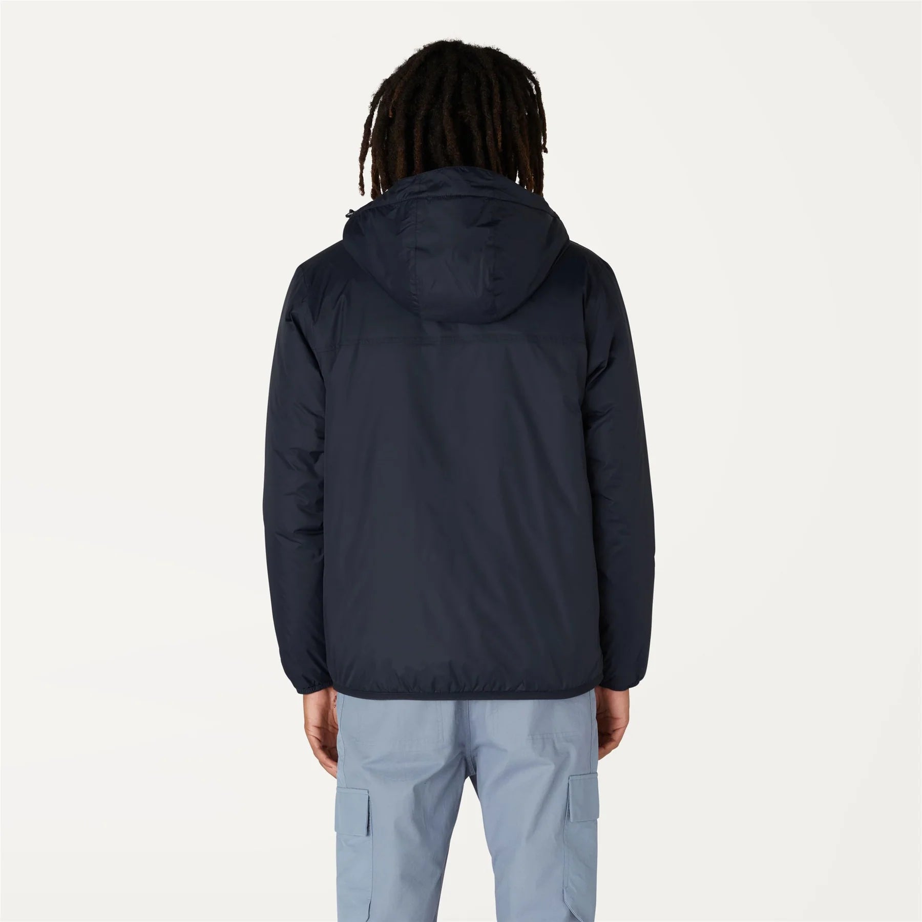 K-Way Le Vrai 3.0 Claude Orsetto Blue Depth - Veste courte unisexe doublée en Sherpa