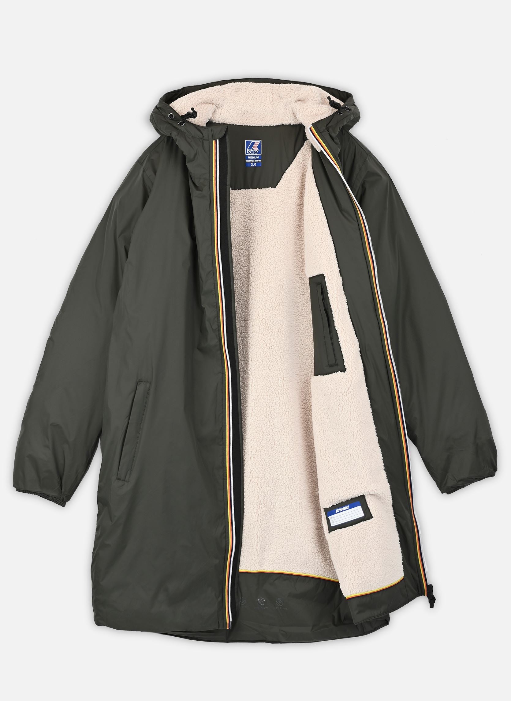 K-Way Le Vrai 3.0 Eiffel Orsetto Green Blackish Mixte – Veste Imperméable et Coupe-Vent