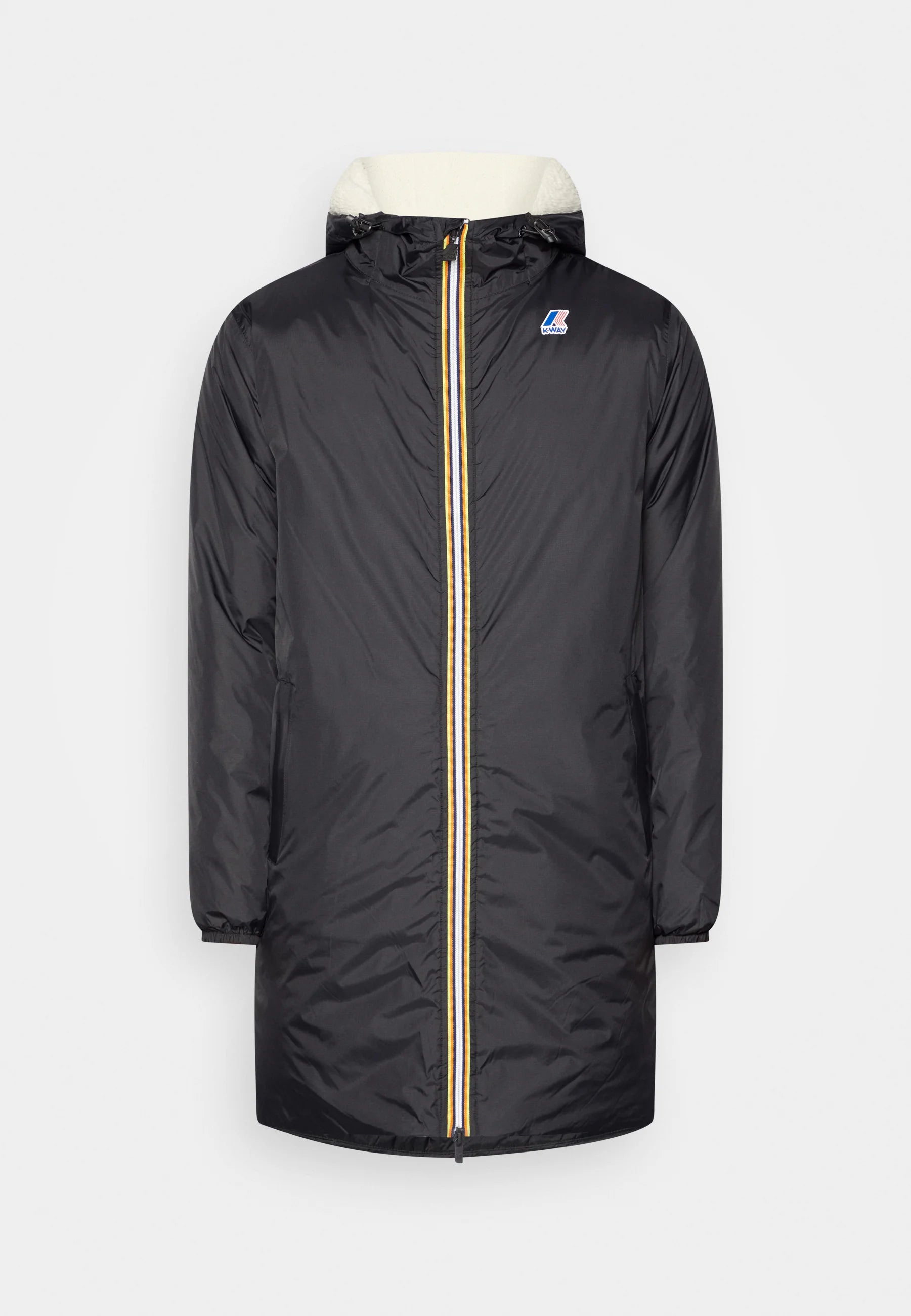 K-Way Le Vrai 3.0 Eiffel Orsetto Noir – Veste Imperméable Mixte, Coupe-Vent Chaude, Homme Femme