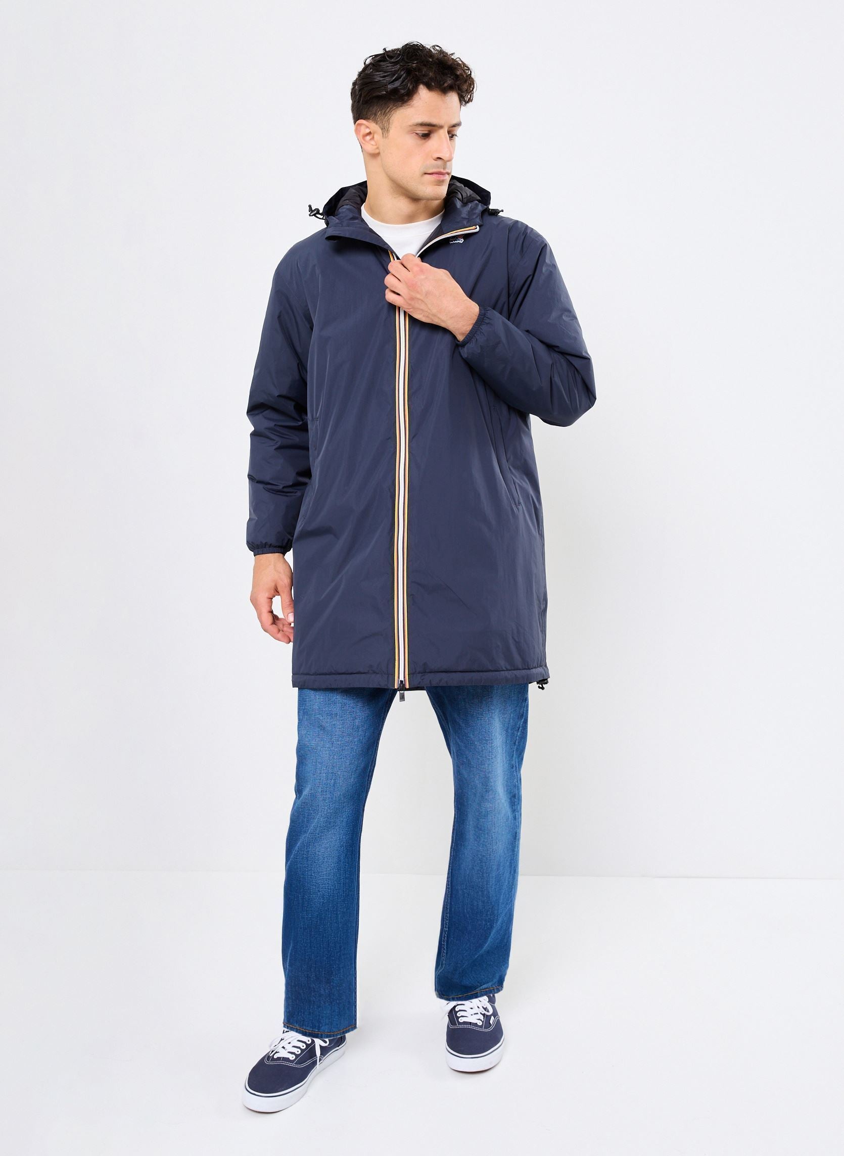 K-Way Le Vrai 3.0 Eiffel Warm Bleu Marine – Veste Imperméable Mixte, Coupe-Vent, Toutes Tailles
