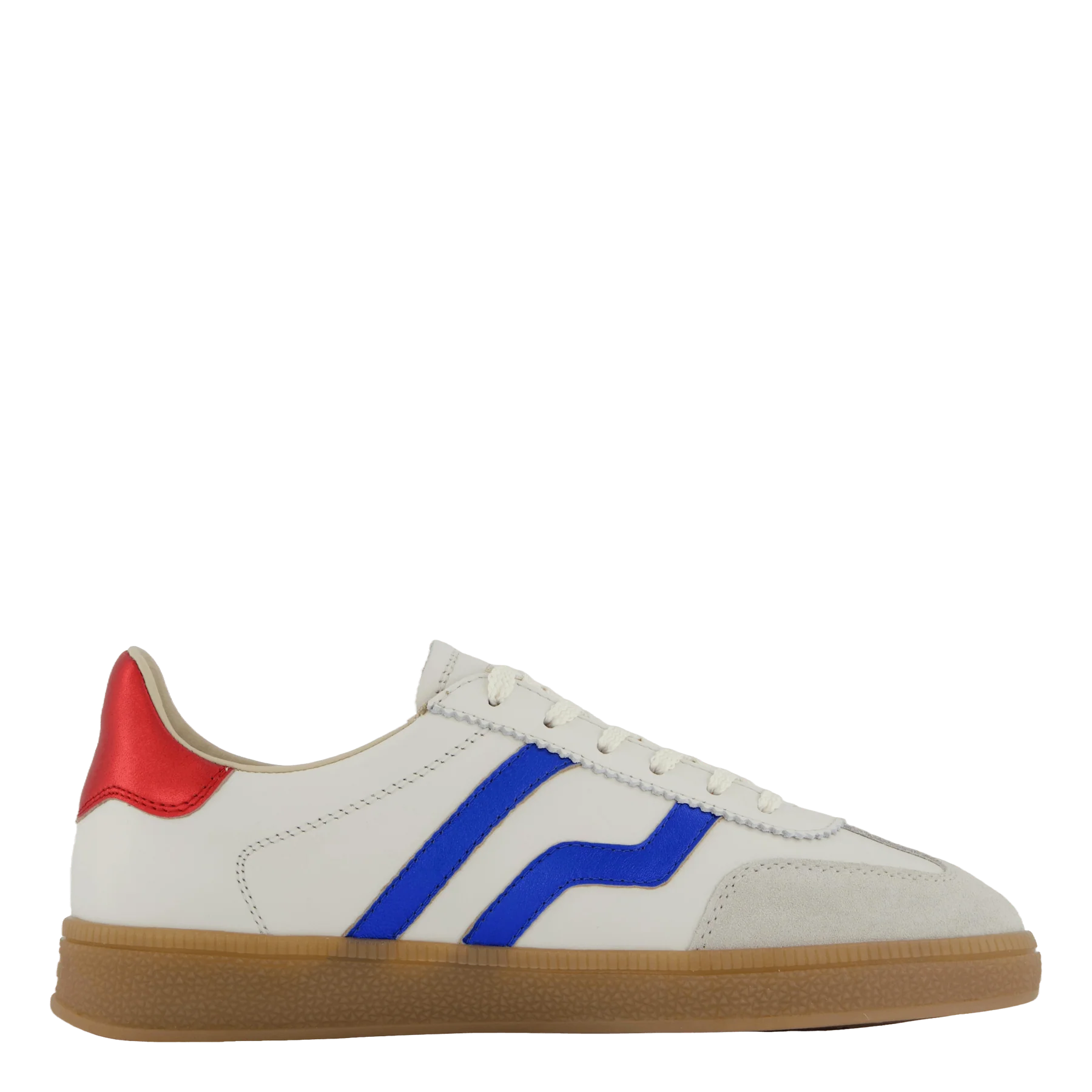 Basket femme bleu blanc rouge en cuir – Gant Cuzima confortable, respirante, style casual