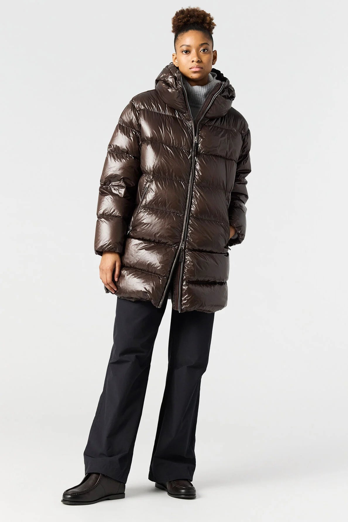 Doudoune femme Parajumpers Ivonne couleur Earth brown – Puffer jacket chaude hiver premium