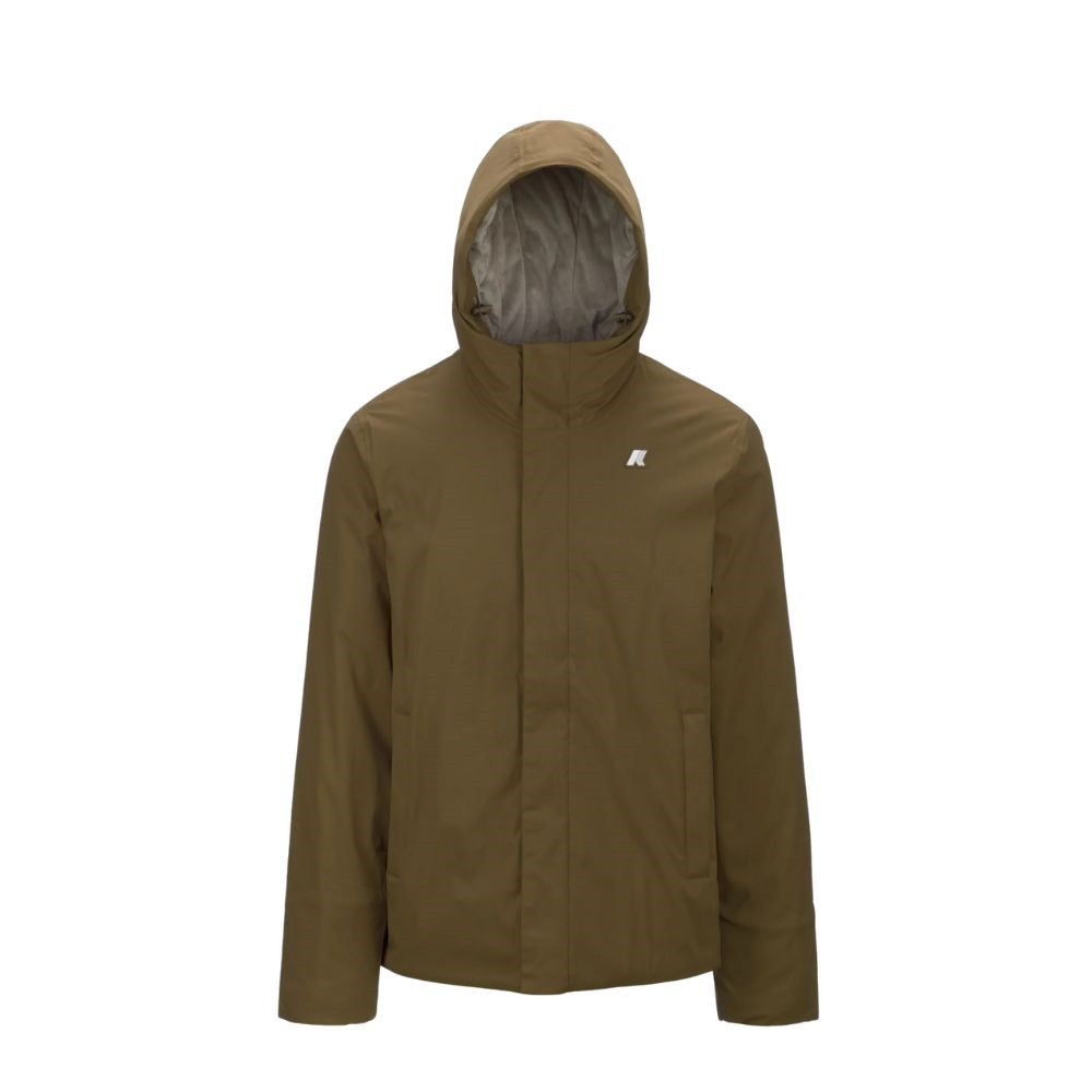 K-Way Jacko Marmotta Beige Marron : Veste Imperméable Homme Mi-Saison – Coupe-Vent Confortable