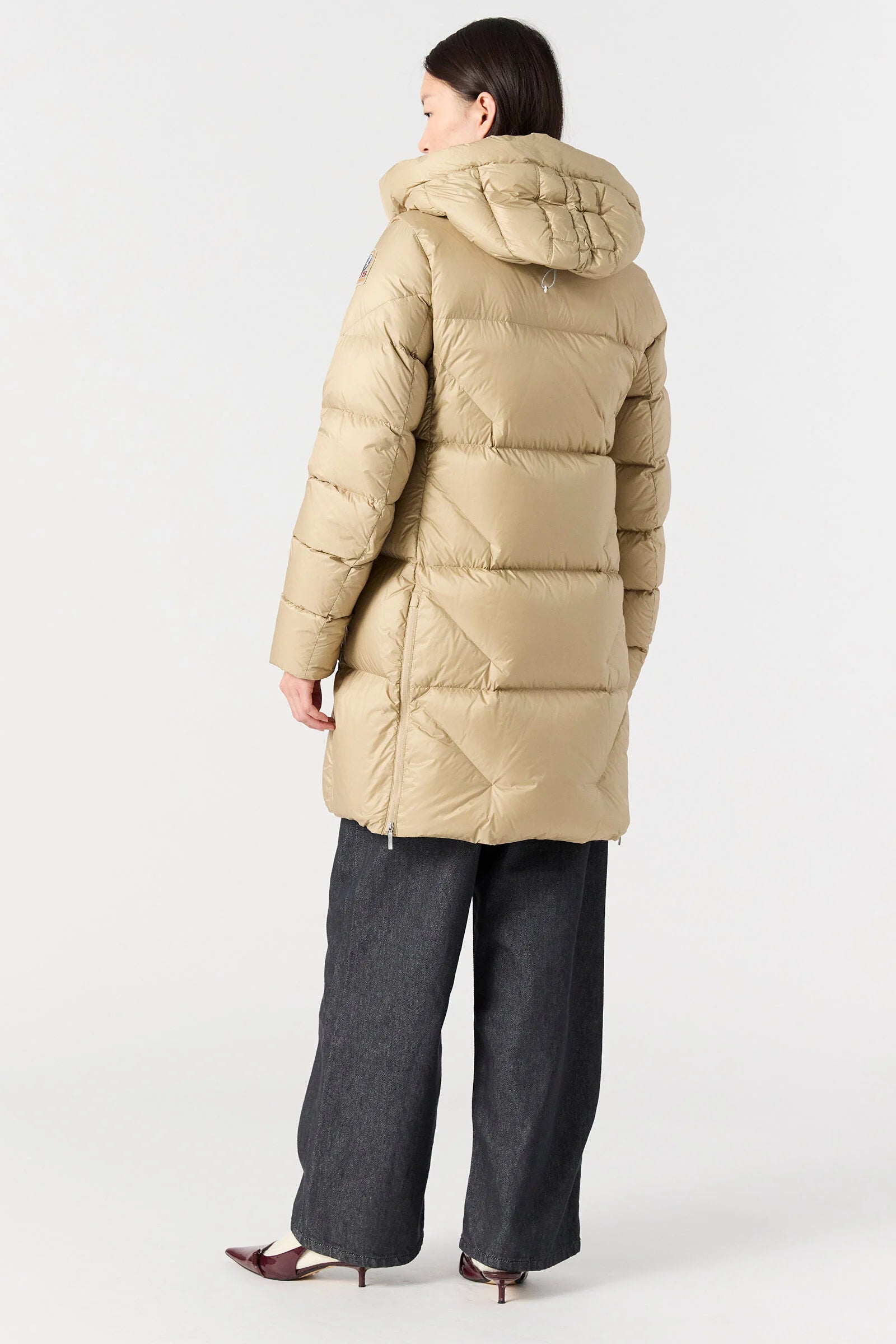 Doudoune Femme Parajumpers Janet Sun Kissed – Manteau Grand Froid, Beige, Capuche, Confort Hiver
